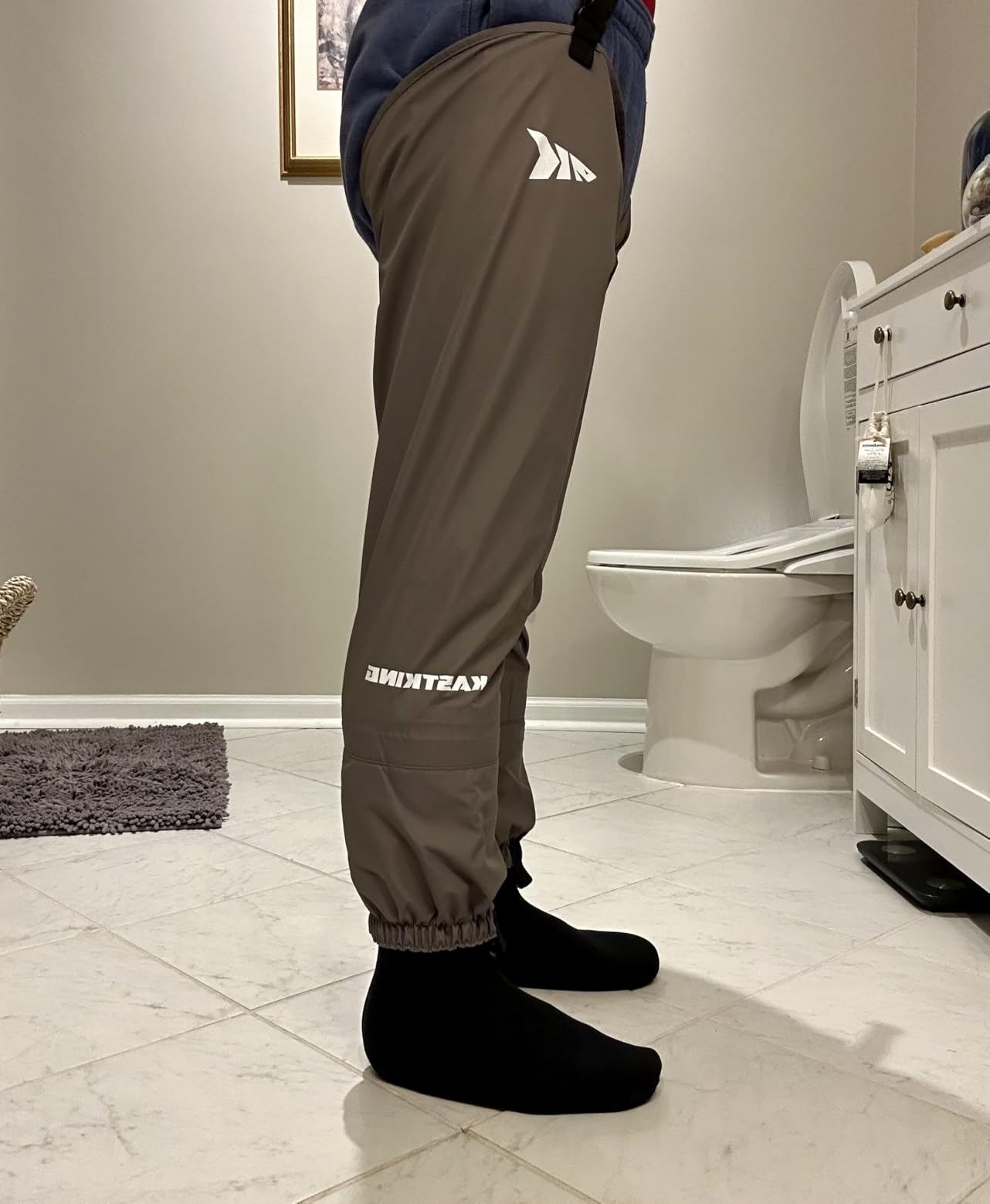 KastKing RiverWalker Hip Waders, Breathable Waterproof Stockingfoot Hip Waders with 4mm Neoprene Booties, Fishing Waders customer photo 1