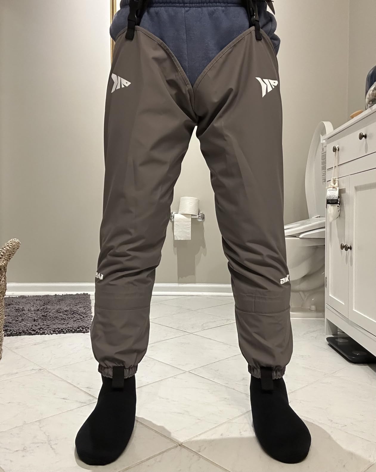 KastKing RiverWalker Hip Waders, Breathable Waterproof Stockingfoot Hip Waders with 4mm Neoprene Booties, Fishing Waders customer photo 2