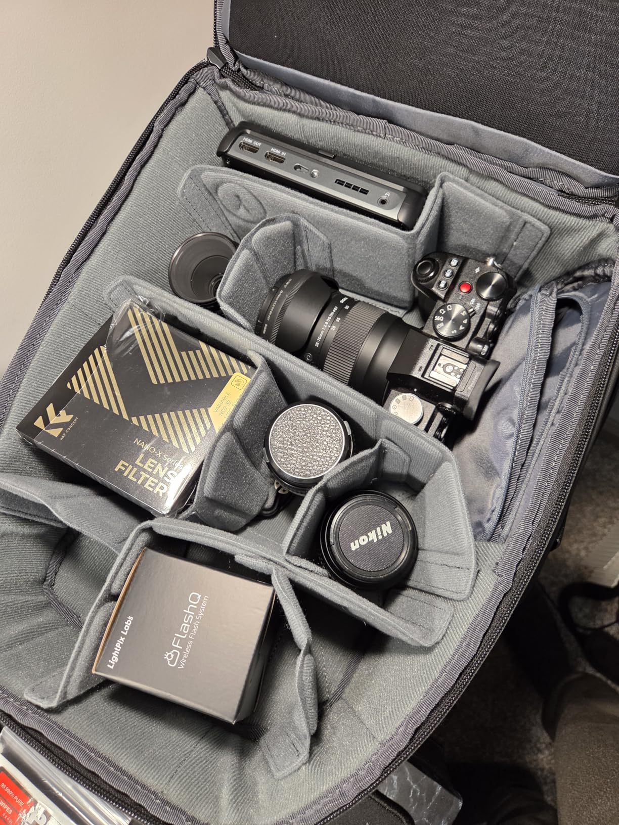 RaLeno Camera Backpack Bag, 22L+5L (Expandable Compartment) Waterproof Camera Case with Quick-Access Side Pocket for DSLR SLR Mirrorless Camera Compatible with DJI Mavic Drone/16 Laptop/Tripod Holder customer photo 1