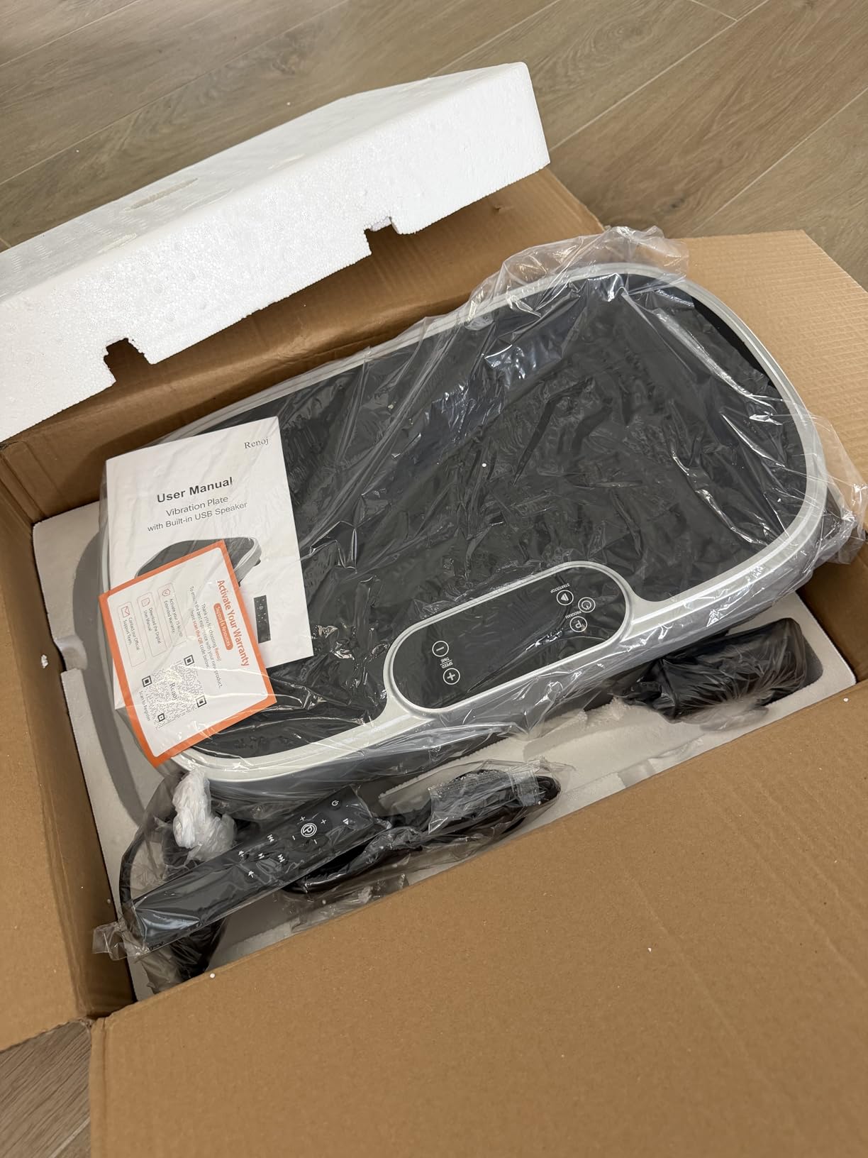Renoj Vibration Plate Exercise Machine - 455 Lbs Full Body Vibrating Platform with Bluetooth Audio and LED Screen - Lymphatic Drainage and Weight Loss Shaker for Home Gym and Office Workout customer photo 1