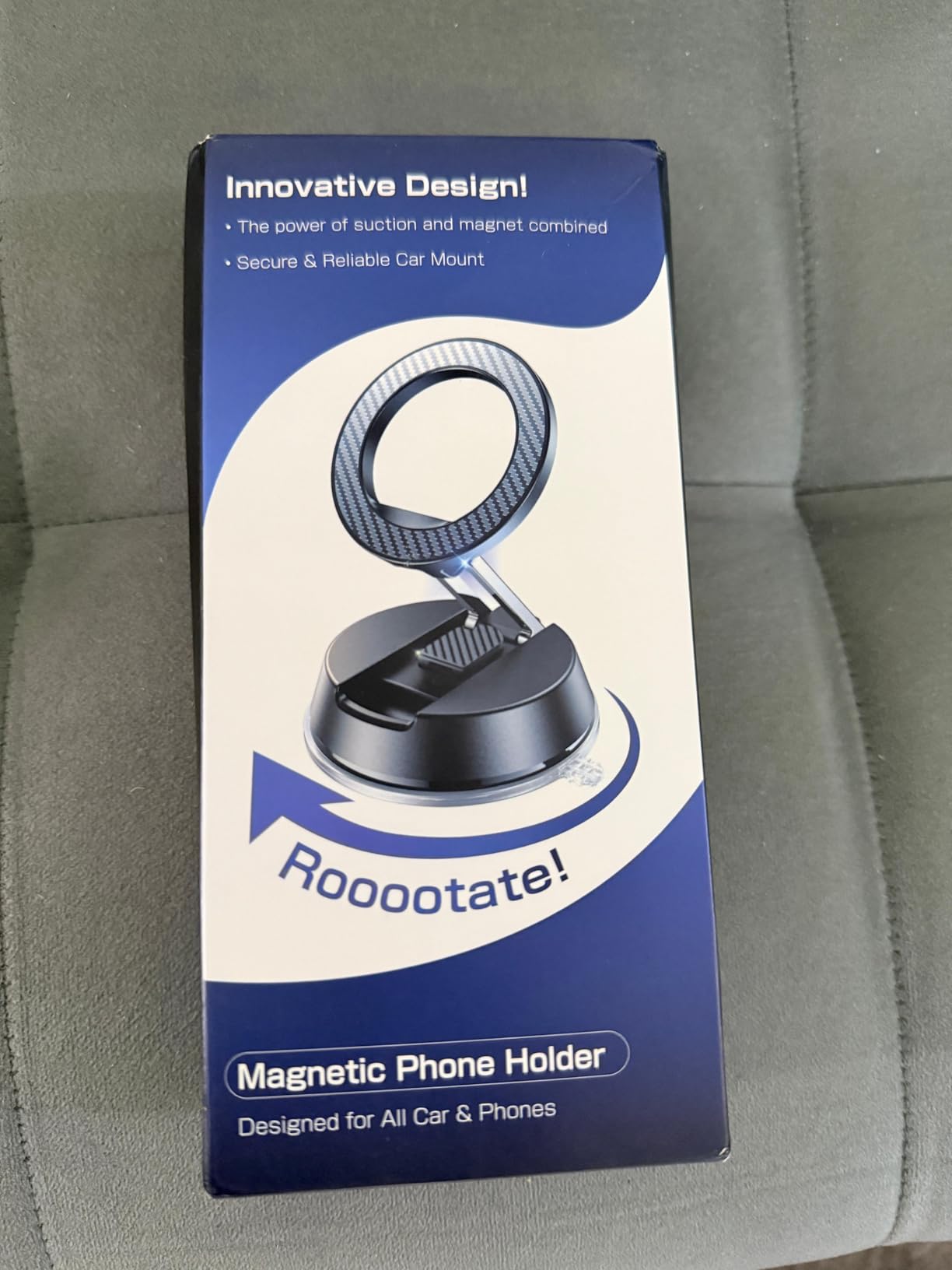 NeverFall Car Phone Holder for MagSafe [78+LBS Ultra Grip | 2400gf Magnetic Power] 360° Foldable Car Mount Cell Phone Holders for Your Car, Hands-Free Mount for Mobile Filming & Video Recording customer photo 2