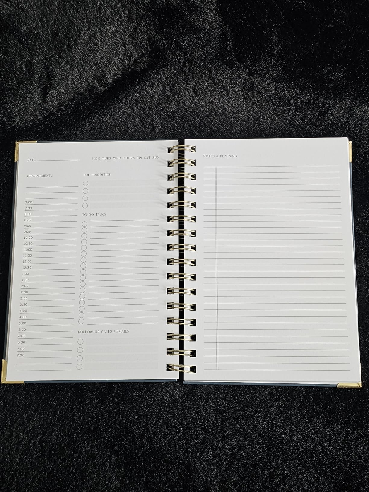 Aesthetic Daily Planner And Notebook With Hourly Schedule - Beautiful Spiral To do List Notepad For Work/Home to Organize Tasks And Appointments - Stylish School/Office Supplies Book For Women customer photo 2