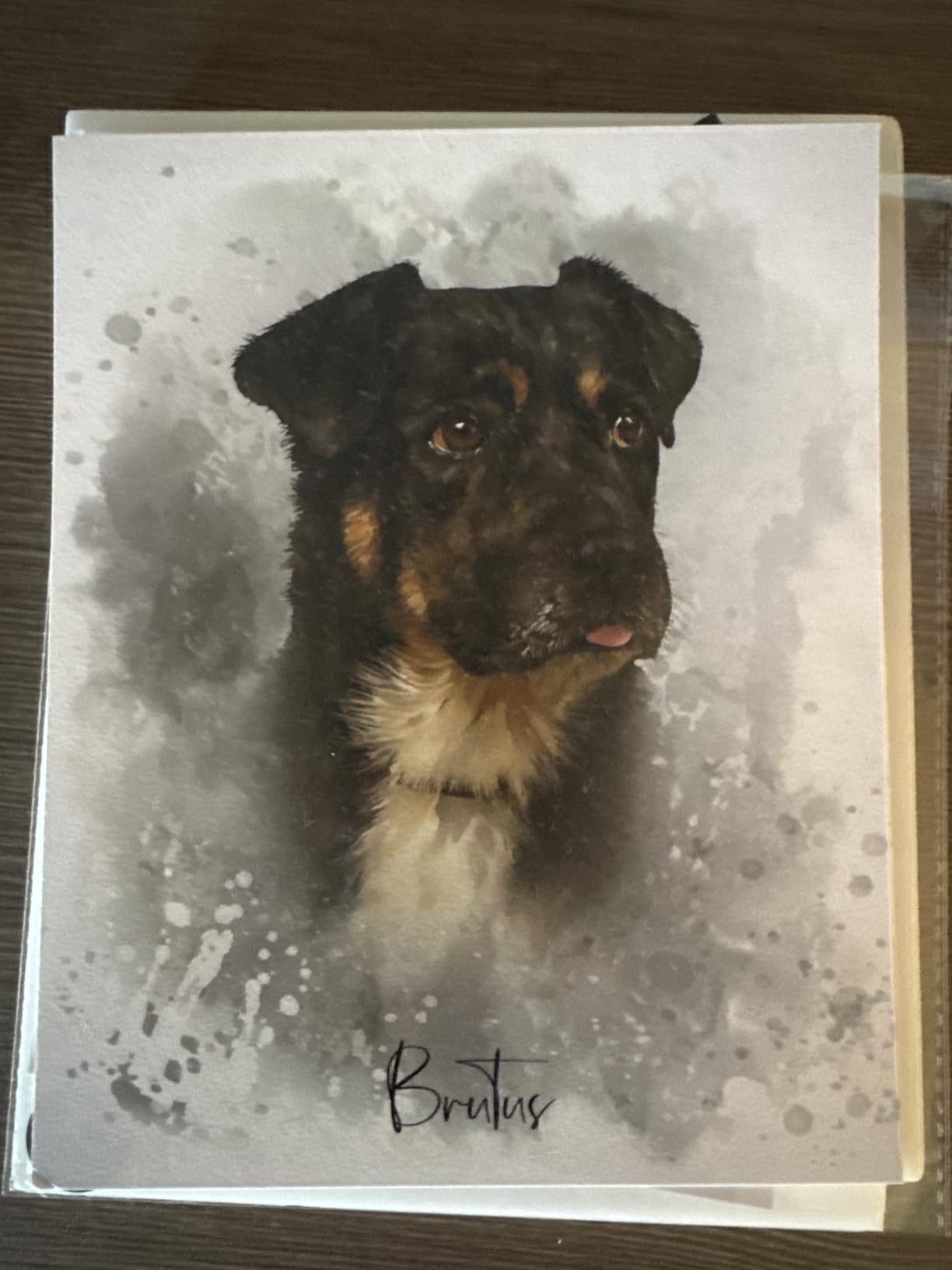 Dotride Custom Pet Portrait from photo, Watercolor Dog Portrait,Personalized Pet painting,Sustainable Paper/Frame/Canvas Print,Personalized Dog Gifts for Women/Men,Made in USA customer photo 1
