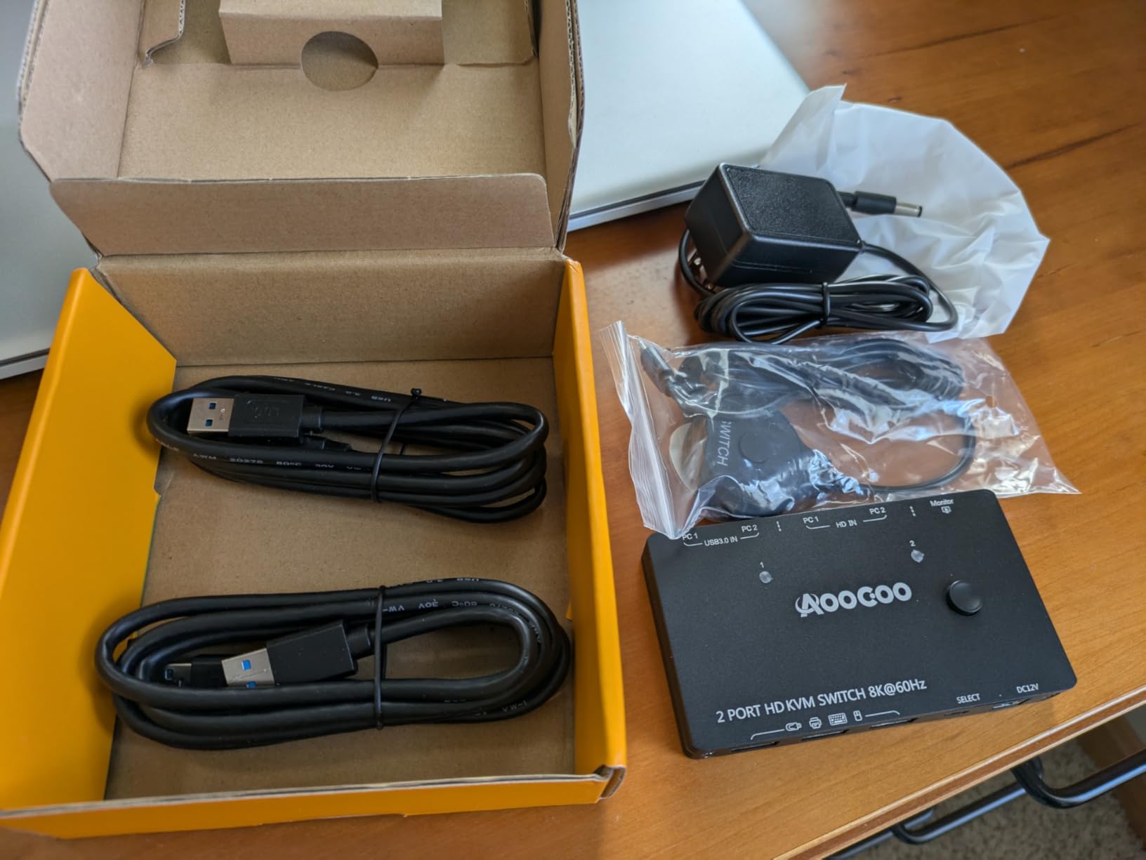 DP KVM Switch 2 Computers 2 Monitors, 8K@60Hz/4K@240Hz Dual Monitor KVM Switch 2 Port for 2 PCs Share 2 Monitors, with 4 USB3.0 Ports, USB Cables and Power Adapter (8K DP 2 in 2 Out KVM) customer photo 1