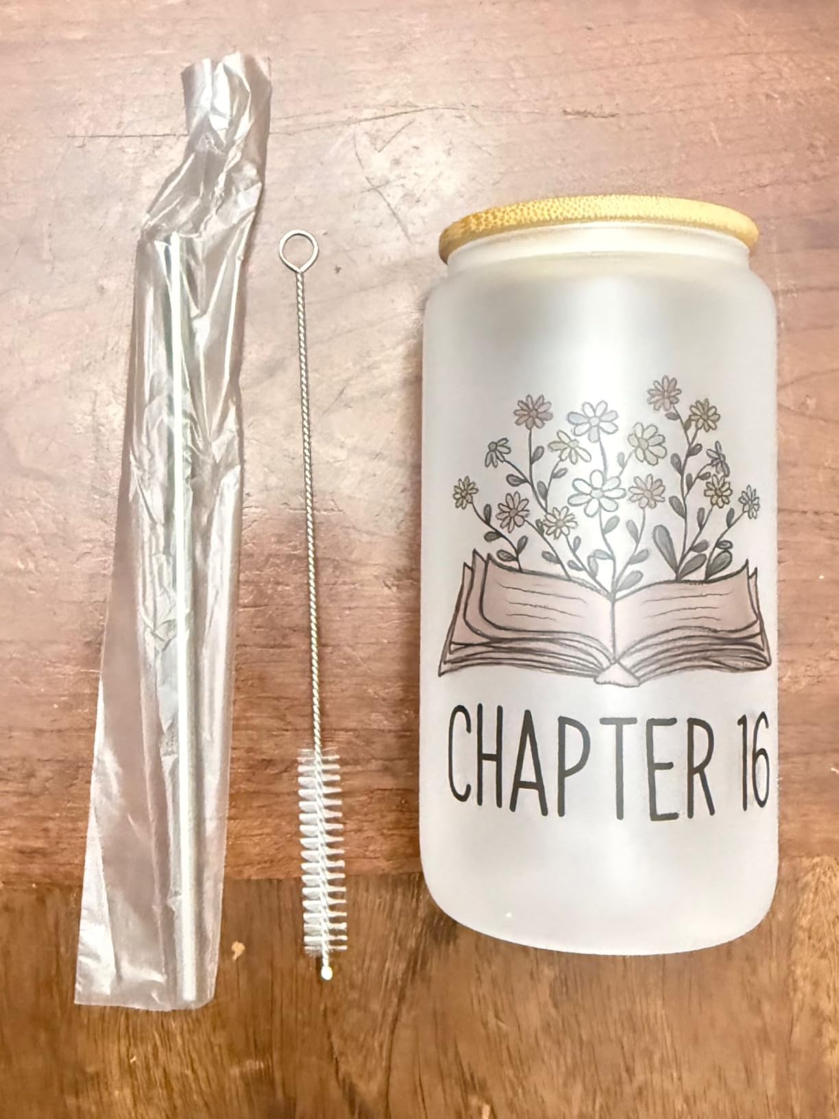 Coolife Chapter 16 Glass Cup, 16th Birthday Gifts for Girls, Sweet 16 Gifts for 16 Year Old Girl, Sweet Sixteen, 2010 Daughter Granddaughter Her Happy Sixteenth Bday Present Idea, 16oz Coffee Tumbler customer photo 2