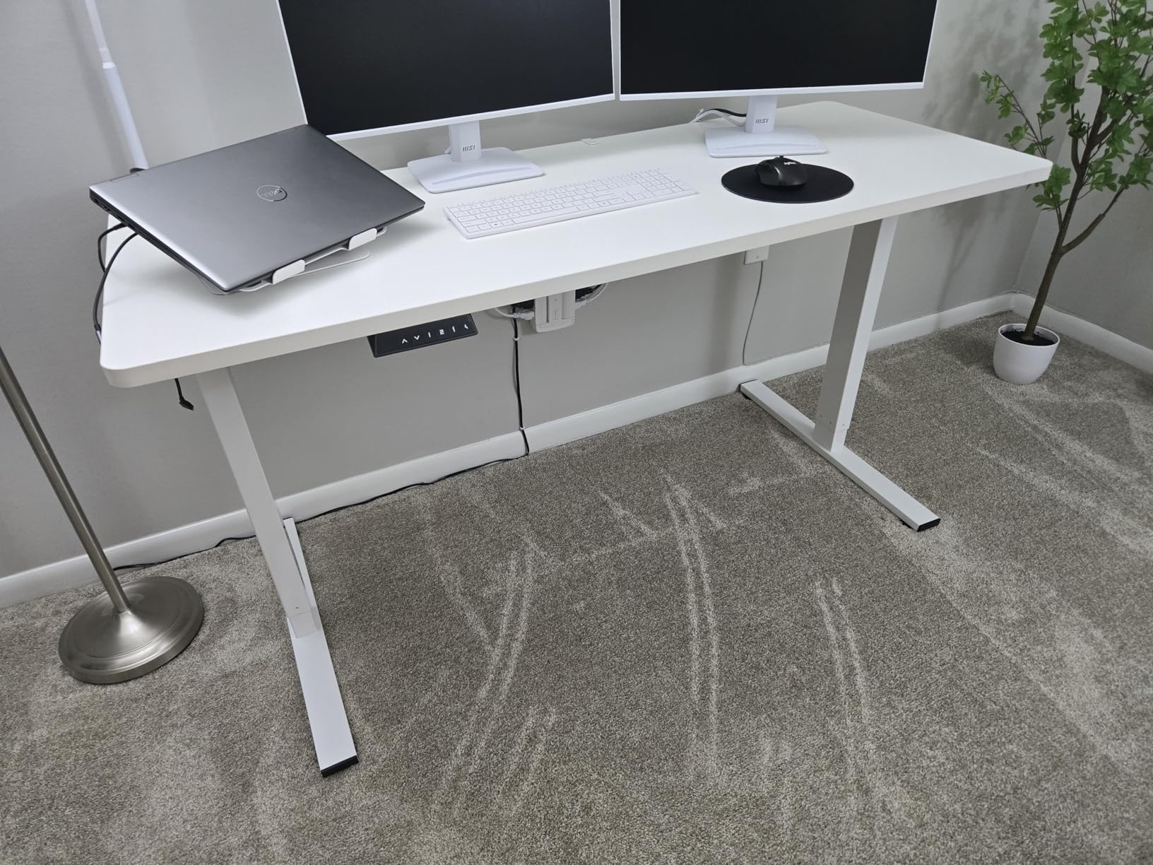 FLEXISPOT 63x28 inch Large Dual Motor Electric Standing Desk, Black Walnut - 198 LBS Heavy-Duty Capacity, Ideal for Home Office, Creative Studio, or Multi-Monitor Setup customer photo 2