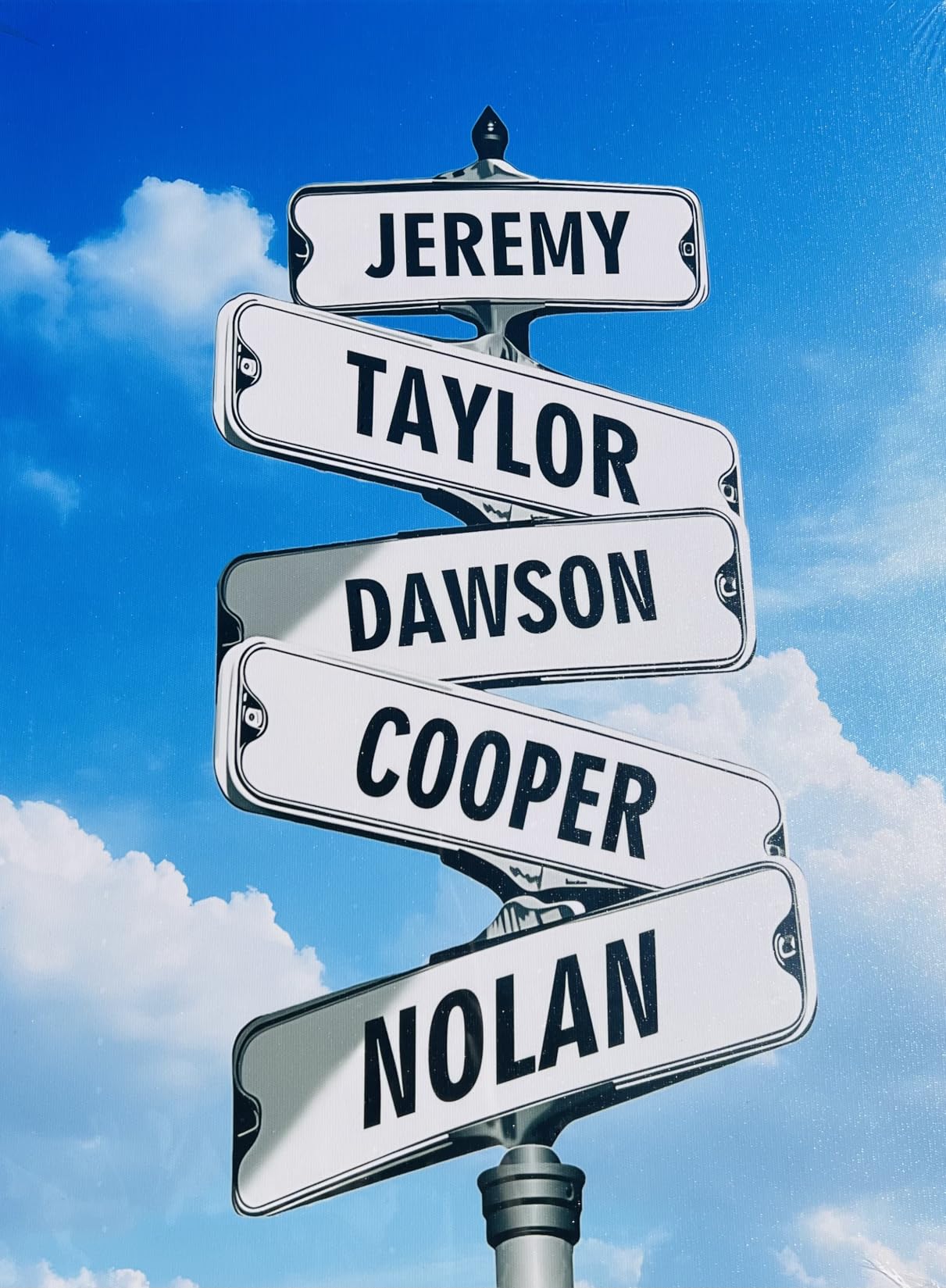 Custom Canvas Prints Crossroad Street Sign Valentines Day Gifts for Couples, Personalized Name & Date Vintage Street Sign Wall Art, Anniversary Wedding Gifts for Girlfriend Boyfriend Her Him customer photo 2