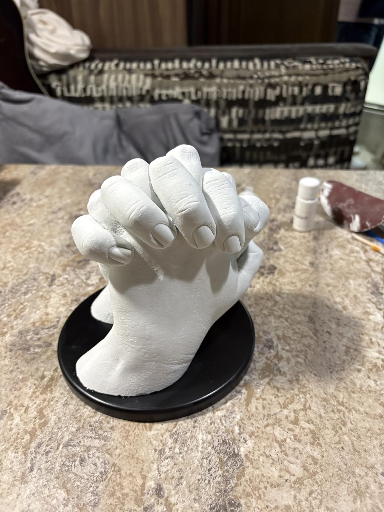 LUVTRACE Hand Casting Kit - Couples Easy DIY Plaster Mold Kit with Base & Practice Kit, Romantic Keepsake Gift for Anniversary, Wedding, Birthday, Valentine's Day,Non-Toxic,Safe for Adults customer photo 2