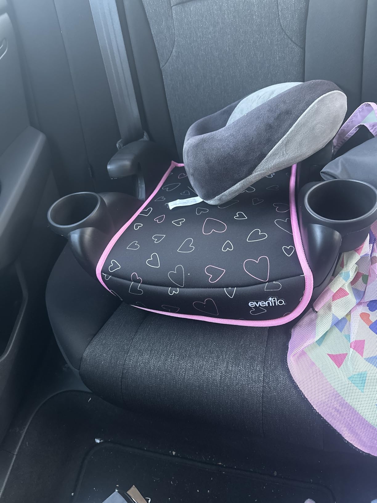 Evenflo GoTime No Back Booster Car Seat (Amore Pink) customer photo 1