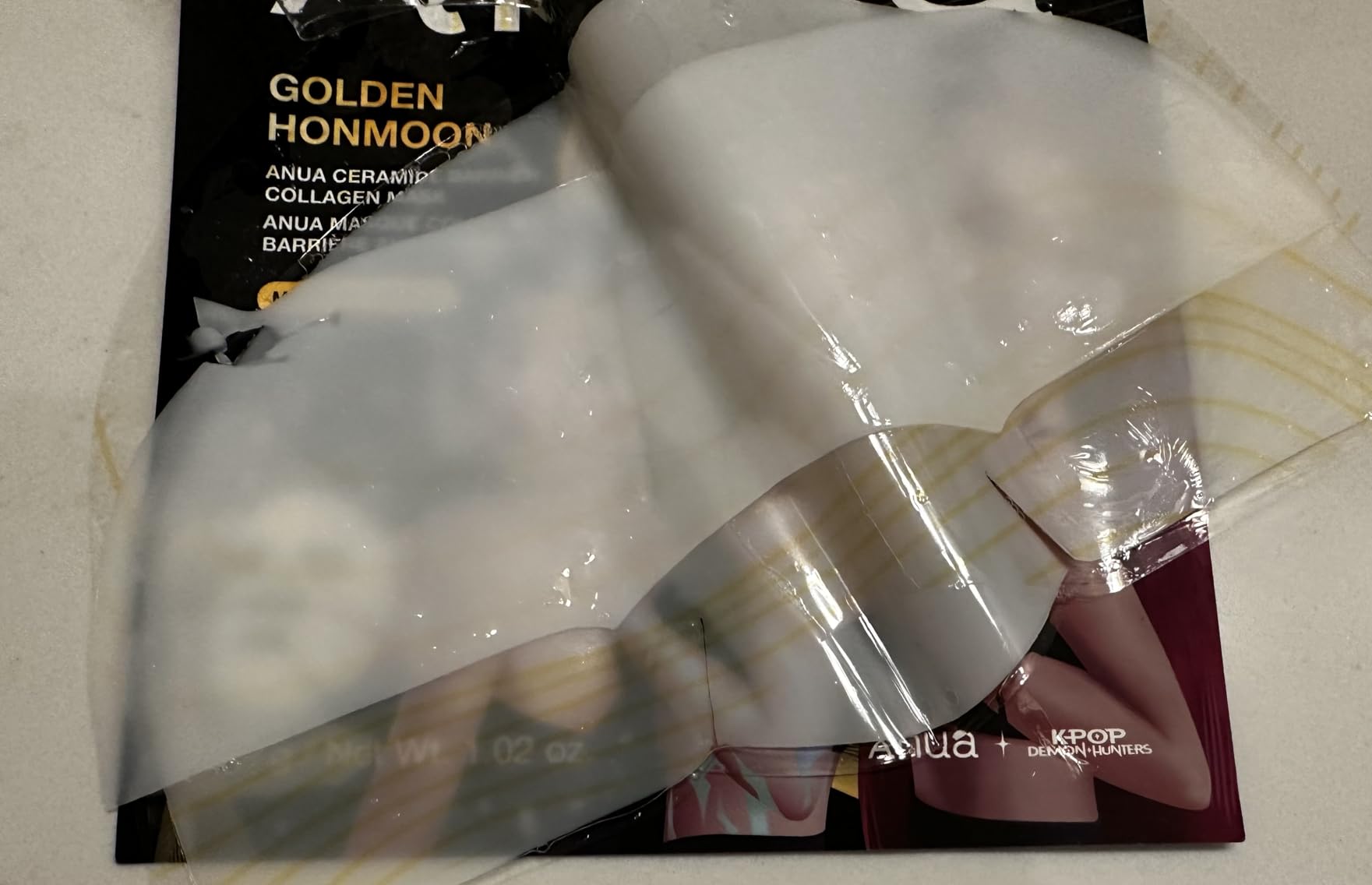 ANUA Vita Collagen Mask, Hydrogel Face Mask for Cooling & Skin Firmness, Dullness Care with Vitamin C, Radiant Glass Skin Effect, KPop Demon Hunters, Korean Skincare (4ea) customer photo 2