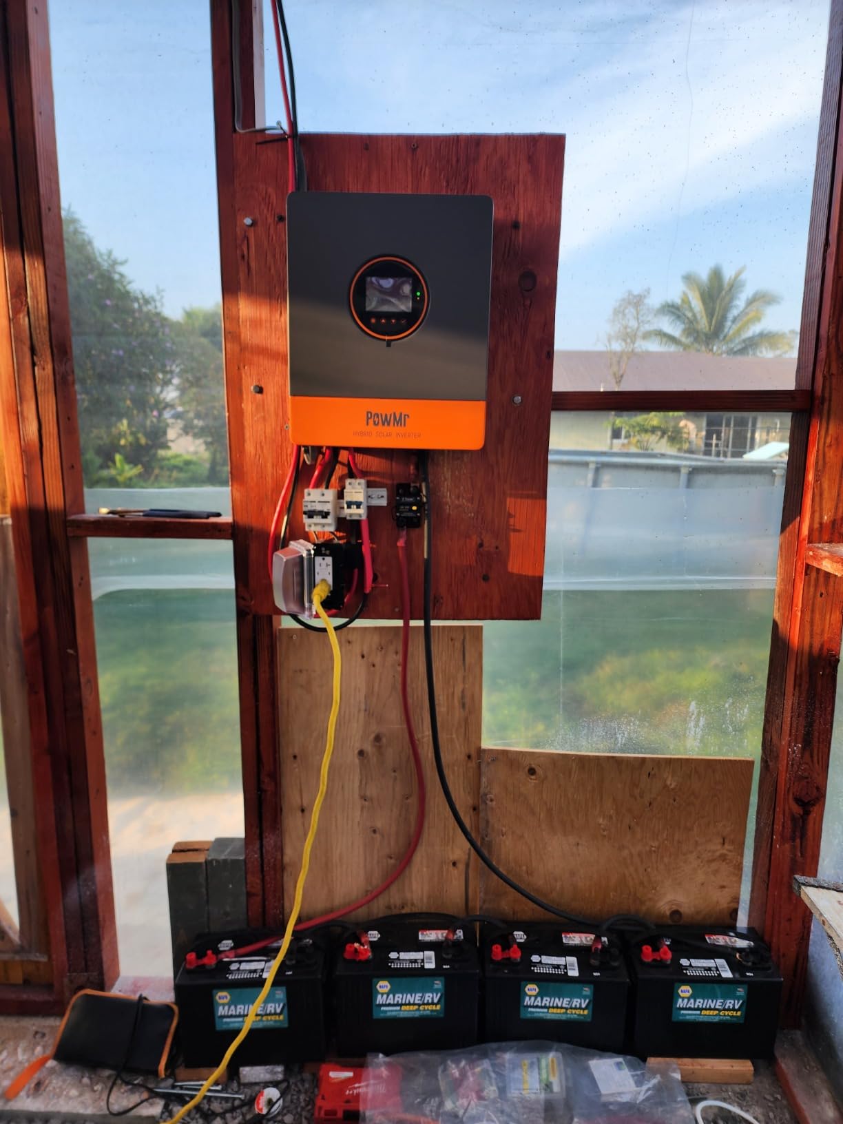 PowMr Hybrid Solar Inverter 12000W, 48V to 120/240V Split Phase Inverter, w/ 200A MPPT, Peak Power 24000W, Max PV 6.6KW, UP 6Unit Parallel, 48V Li/Lead-Acid/User Defined/Battery-Less, Off-Grid Systems customer photo 1