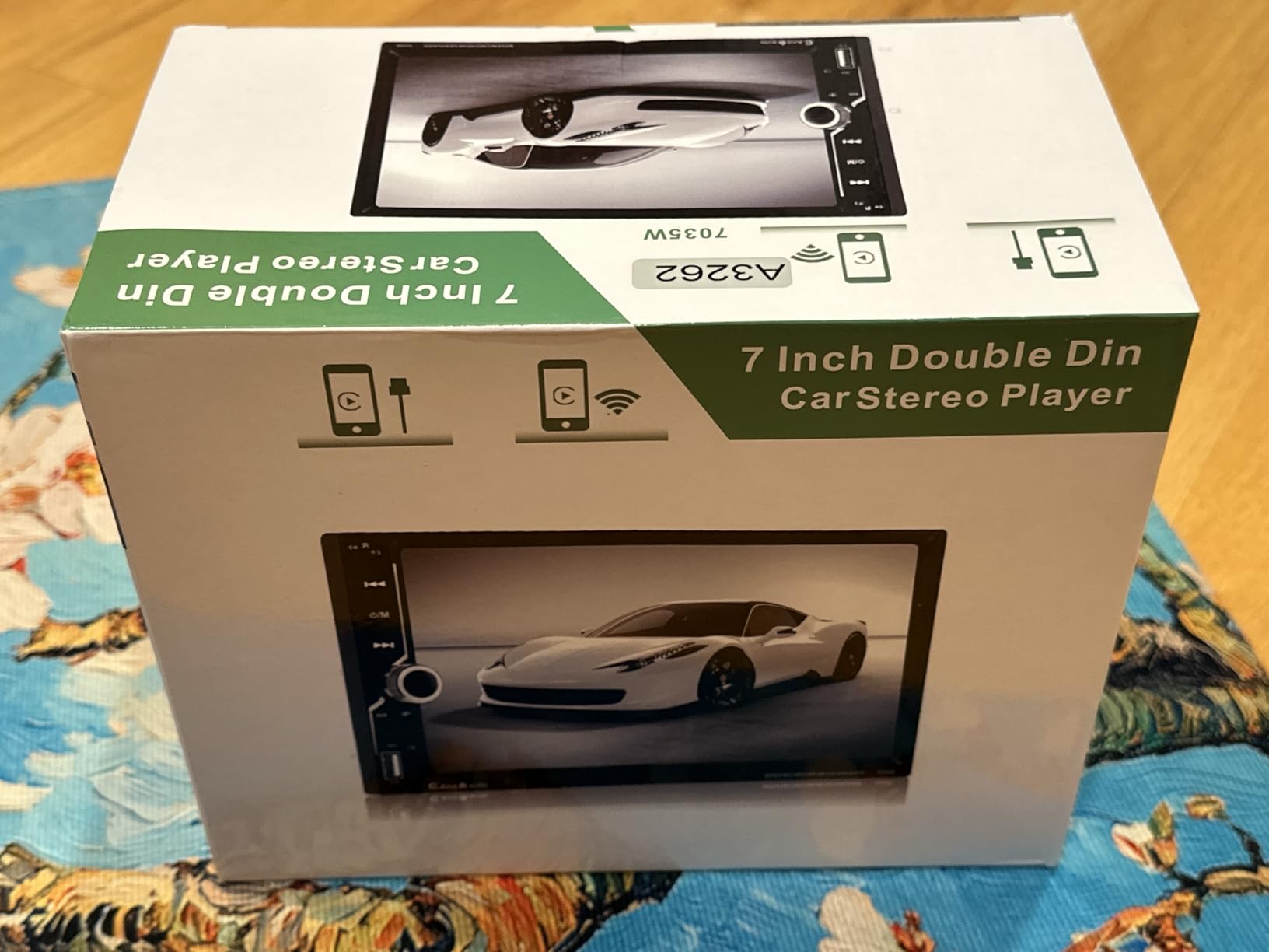 Double DIN Car Stereo with Wireless CarPlay Android Auto, 7 Inch Touchscreen Radio, Universal 2 Din Head Unit Bluetooth 5.0 FM SWC EQ USB-C Mirror Link Backup Camera customer photo 1