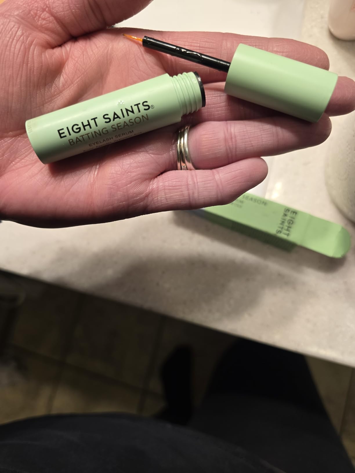 Eight Saints Batting Season Eyelash Growth Serum for Longer, Thicker Lashes, Natural & Organic Lash Treatment for Thin & Sparse Lashes, Nourishing Eyelash Serum, 0.1 fl oz customer photo 2