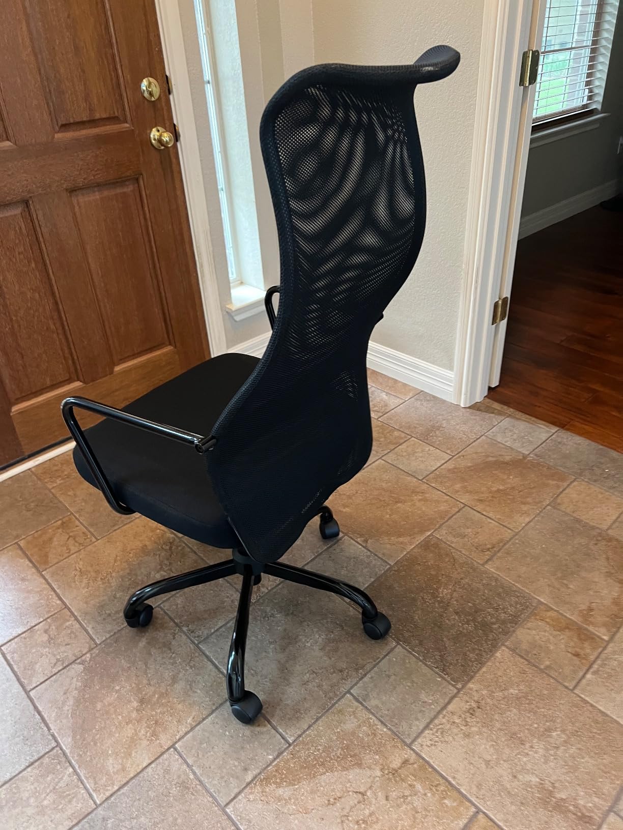 SIHOO B100 Office Chair, Comfy Ergonomic Office Chair, High Back Computer Chair with Adaptive Lumbar Support & Wide Headrest, Flip-up Armrests, Swivel Desk Chair for Long Hours, Grey customer photo 2