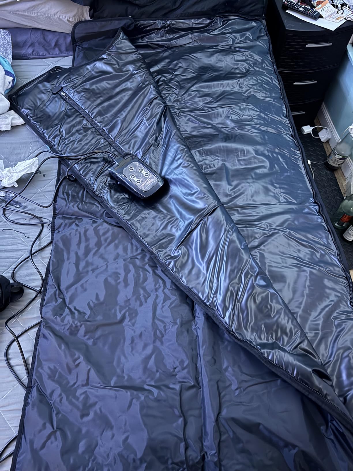 Infrared Sauna Blanket for Home: Portable Design Full Body Detox Therapy with Deep Heat Relaxation - Far Infrared Heating Adjustable 86-176℉ & 20-60 Min Timer 71 x 31.5 Inch customer photo 1