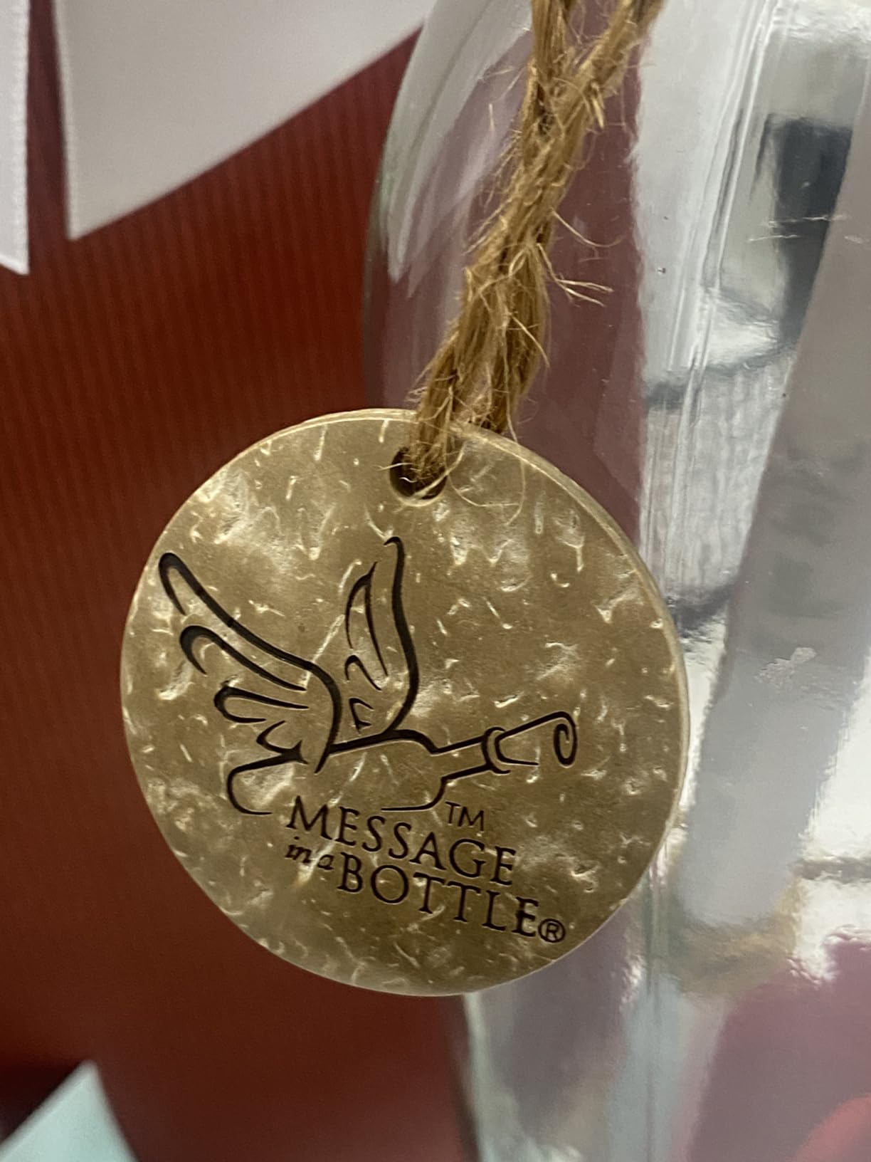 Message In A Bottle - Love Story, Crystal Clear with Black Lettering and Pink Accents customer photo 2