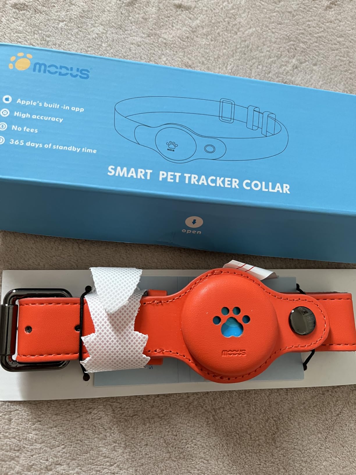2-in-1 GPS Tracker for Dogs: Smart Pet Collar with Real-Time Tracking, No Monthly Fee/Subscription (iOS Only) Waterproof, Anti-Lost, 365-Day Long Battery Life GPS Tracker Dog Collar (Tracker Included) customer photo 1