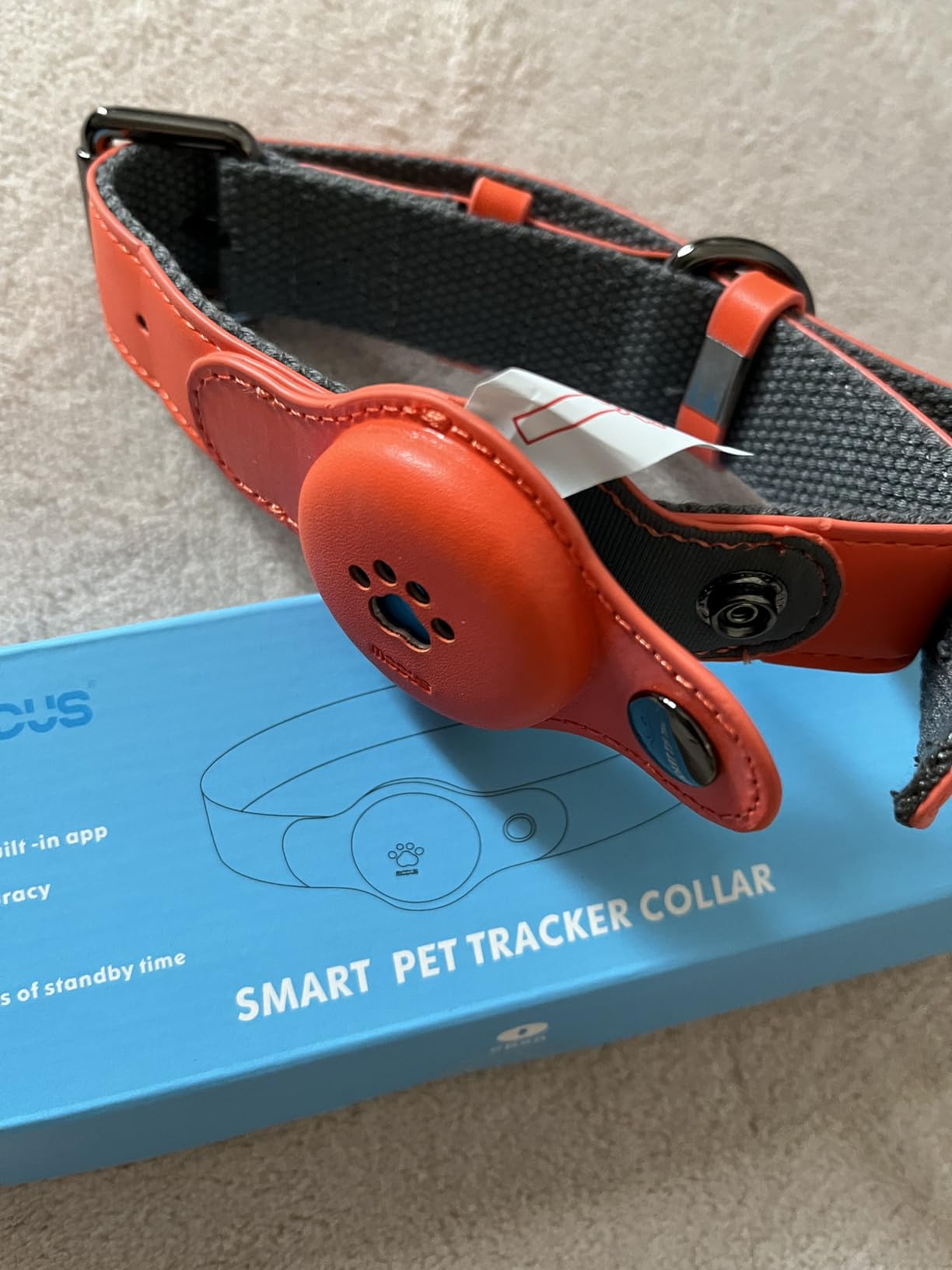 2-in-1 GPS Tracker for Dogs: Smart Pet Collar with Real-Time Tracking, No Monthly Fee/Subscription (iOS Only) Waterproof, Anti-Lost, 365-Day Long Battery Life GPS Tracker Dog Collar (Tracker Included) customer photo 2
