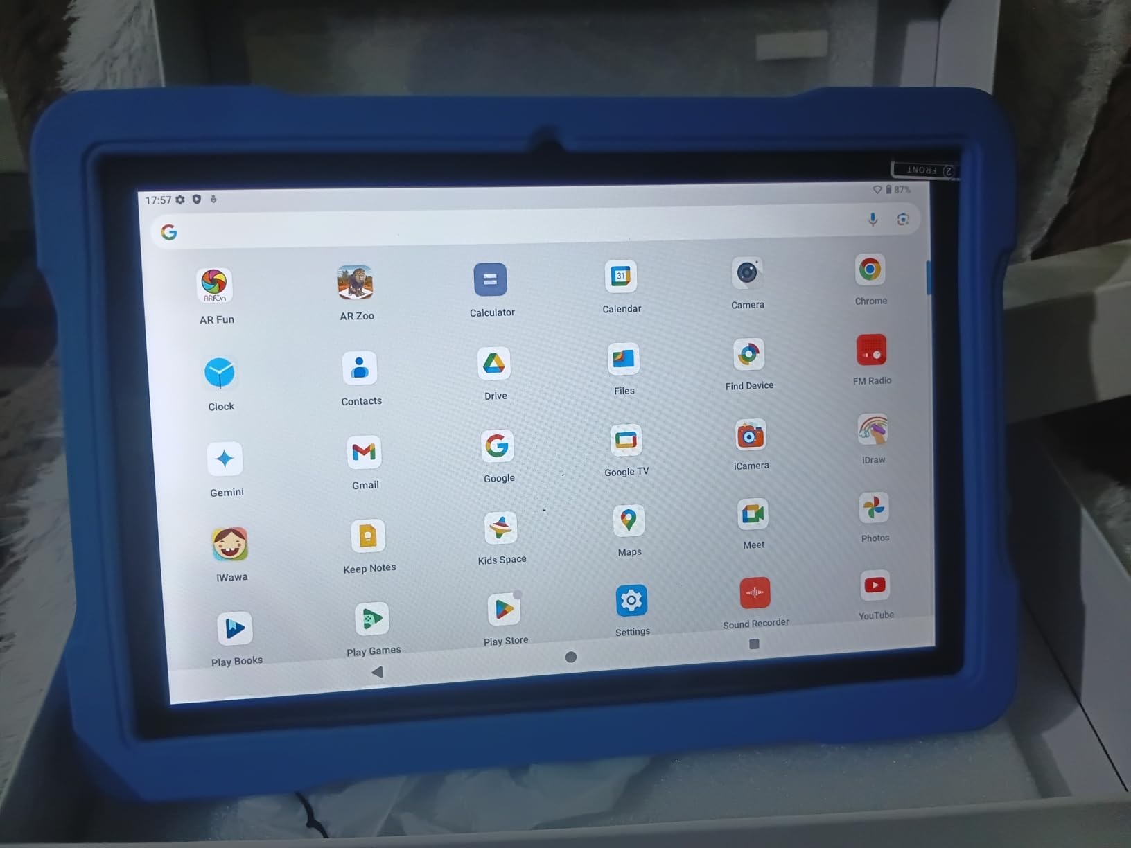 Kids Tablet 10 Inch Android 15 Tablets, 30GB RAM 64GB ROM 1TB Expand, Octa-Core Tablet with Gemini AI, 6000mAh, 5G WiFi, HD IPS Display, Widevine L1, Parental Control, Drop-Proof EVA Case - Blue customer photo 1