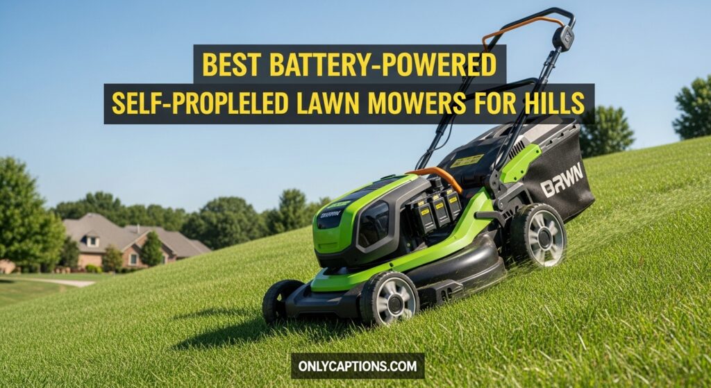 Current image: Best Battery-Powered Self-Propelled Lawn Mowers for Hills