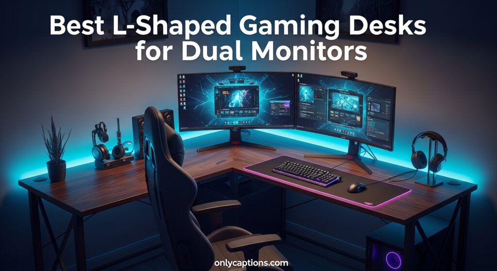 Current image: Best L-Shaped Gaming Desks for Dual Monitors