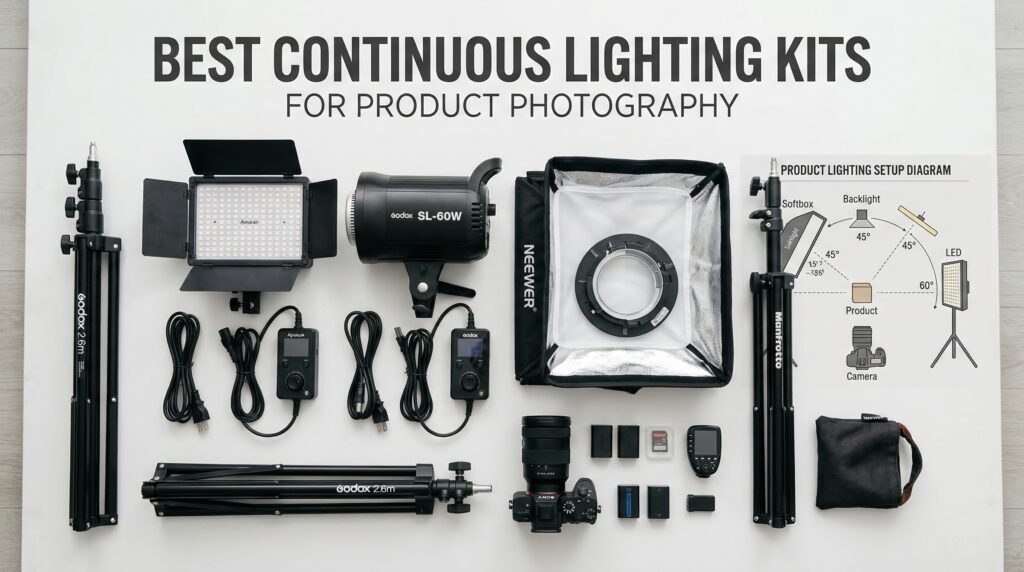 Current image: best continuous lighting kits for product photography