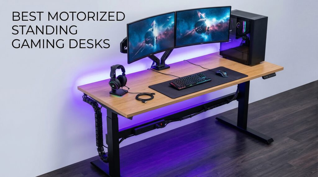 Current image: best motorized standing gaming desks