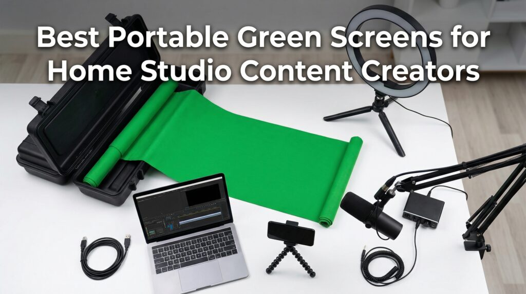 Current image: Best portable green screens for home studio content creators