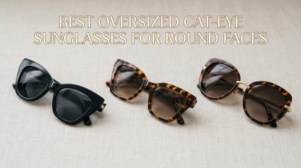 Current image: best oversized cat-eye sunglasses for round faces