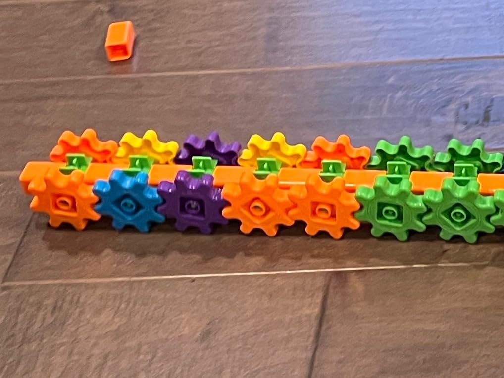 Learning Resources Gears 100-Piece Deluxe Building Set -STEM Activities, Fine Motor Skills, Toddler Explorer Kit, Science and Construction, Boys and Girls Gifts customer photo 1