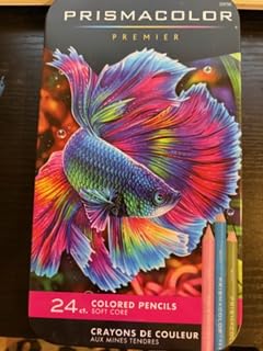 Prismacolor Premier Colored Pencils, Soft Core, Assorted Colors, 24 Count - Durable, Vibrant, Ultra-Smooth, Adult Coloring, Drawing, Sketching, Arts & Crafts customer photo 1