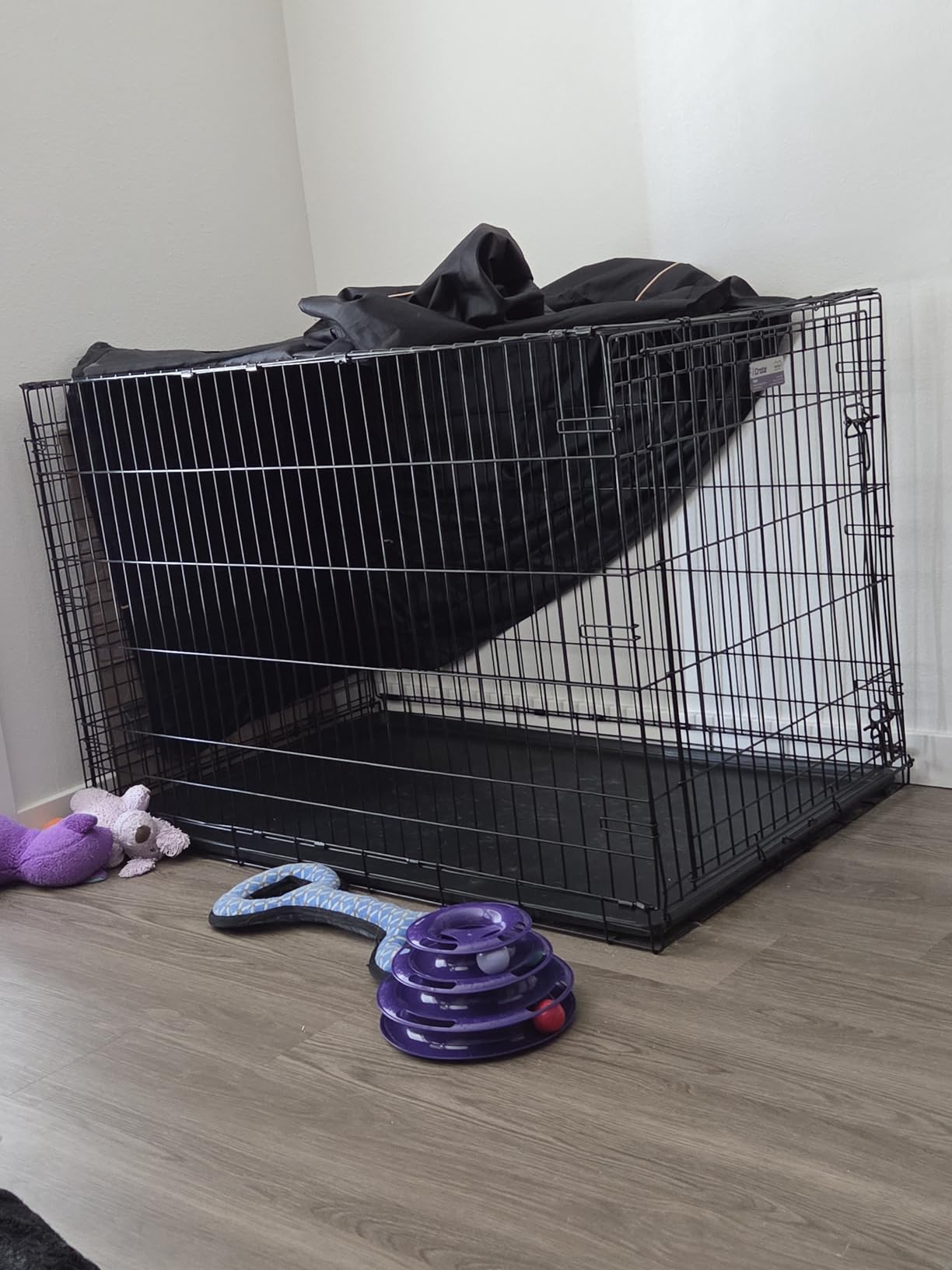 MidWest Homes for Pets 48-Inch LifeStages Crate for Extra-Large Breeds, 90-110 lbs, Single Door Folding Dog Crate with Divider Panel, Leak-Proof Tray & Secure Latch, Heavy-Duty & Easy to Assemble customer photo 1