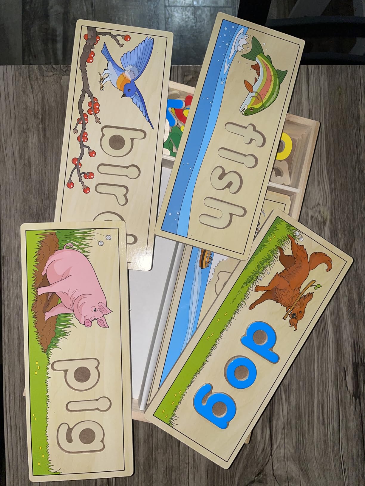 Melissa & Doug See & Spell Wooden Educational Toy with 8 Double-Sided Spelling Boards and 64 Letters customer photo 2