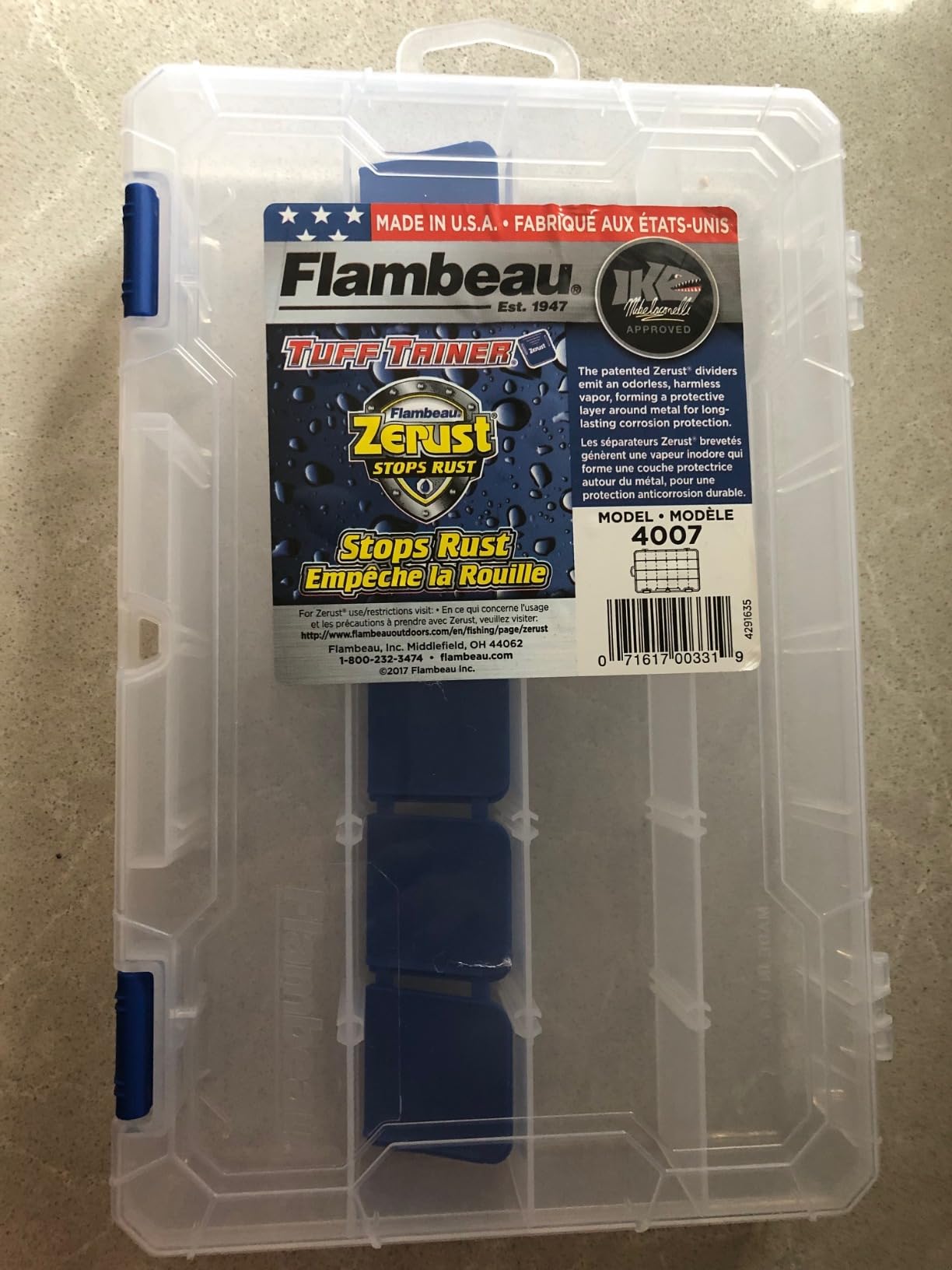 Flambeau Outdoors 4007 Tuff Tainer Fishing Tackle Box with Zerust Anti-Rust Dividers - Includes 12 Dividers, 24 Compartments customer photo 2