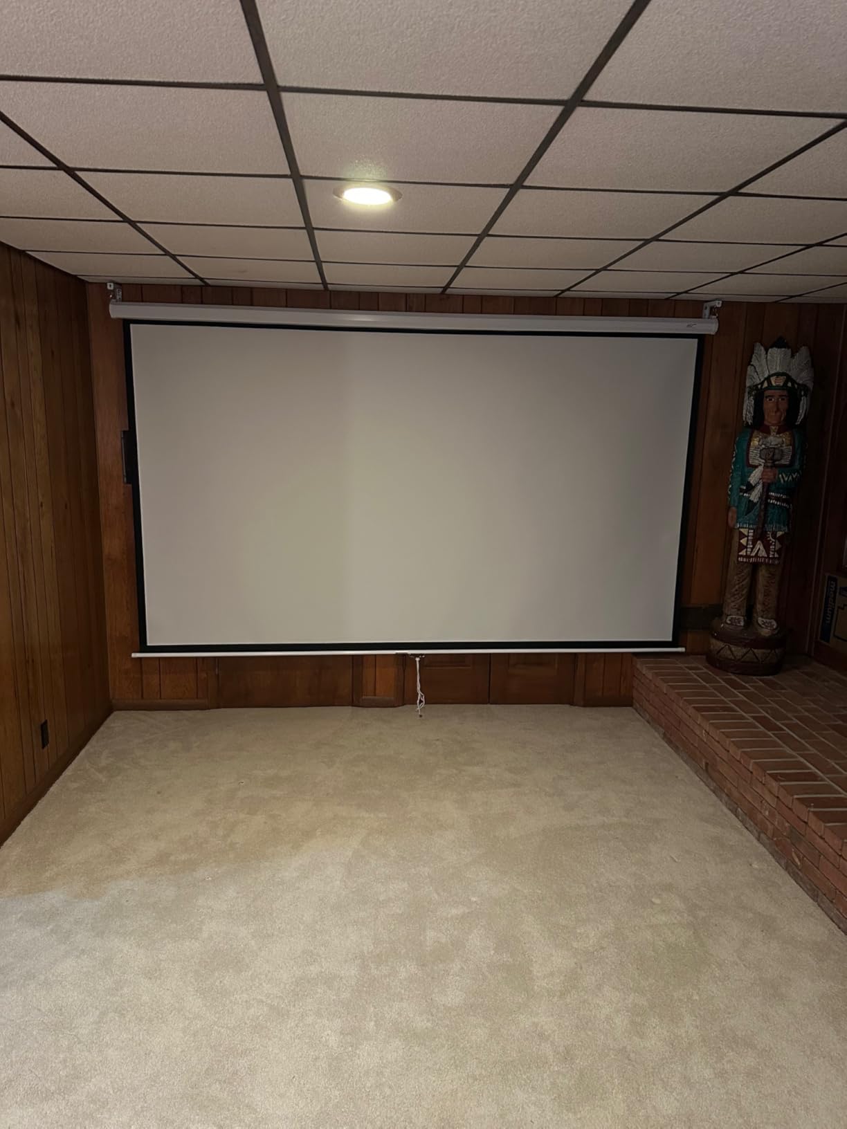 Elite Screens Manual Series, 150-INCH 16:9, Pull Down Manual Projector Screen with AUTO LOCK, Movie Home Theater 8K / 4K Ultra HD 3D Ready, 2-YEAR WARRANTY, M150XWH2,White customer photo 1