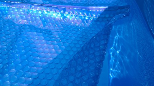 INTEX 28013E Solar Pool Cover: for 15ft Round Easy Set and Metal Frame Pools - Insulates Pool Water - Reduces Water Evaporation - Keeps Debris Out - Reduces Chemical Consumption customer photo 2