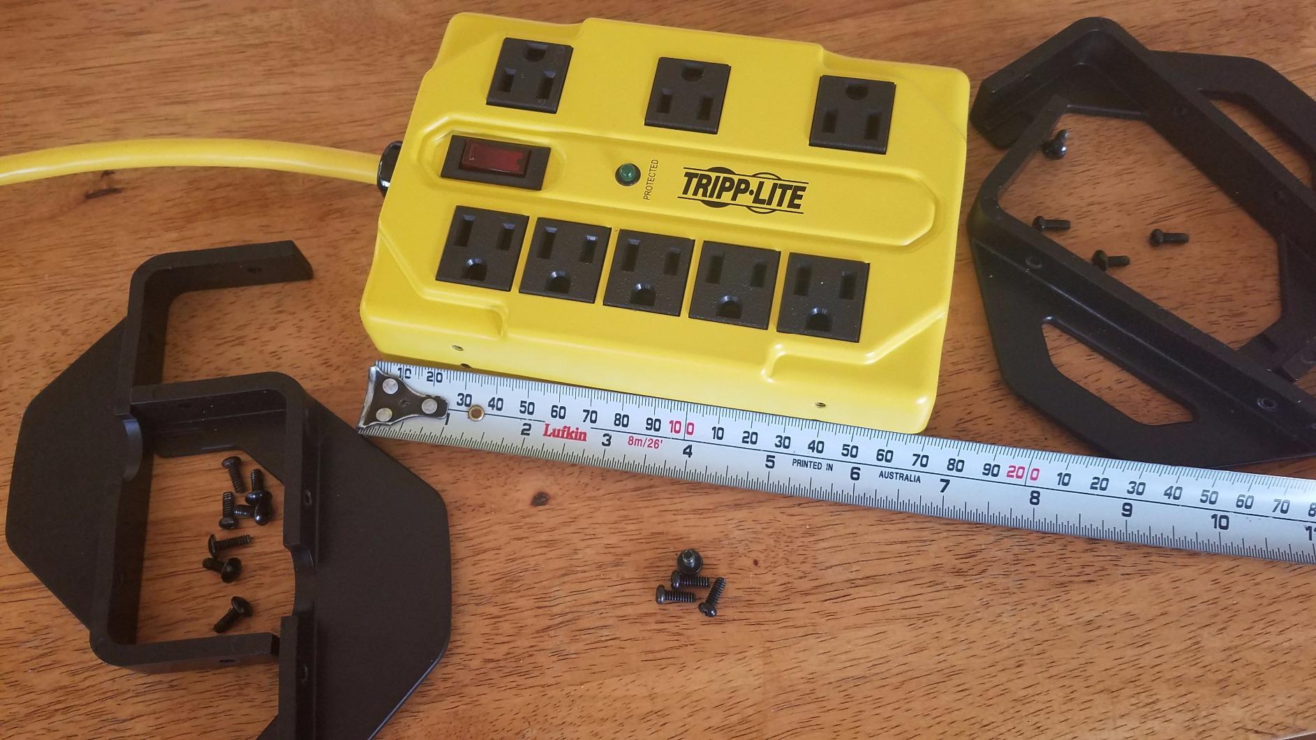 Eaton TLM609SA Heavy Duty Power Strip with Surge Protection, 6 Outlets, 1500 Joules, Yellow Metal Housing, 9ft Cord, Keyhole Mounting Slots, Cord Wrap customer photo 2