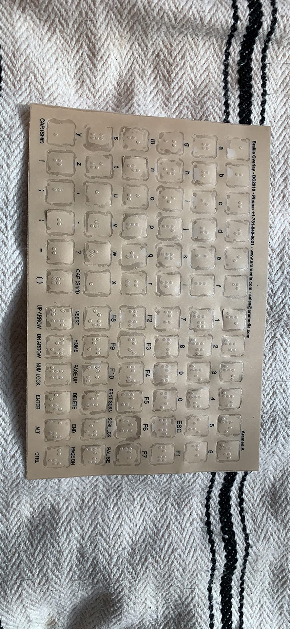 Braille Keyboard Stickers for the Blind and Visually Impaired customer photo 2