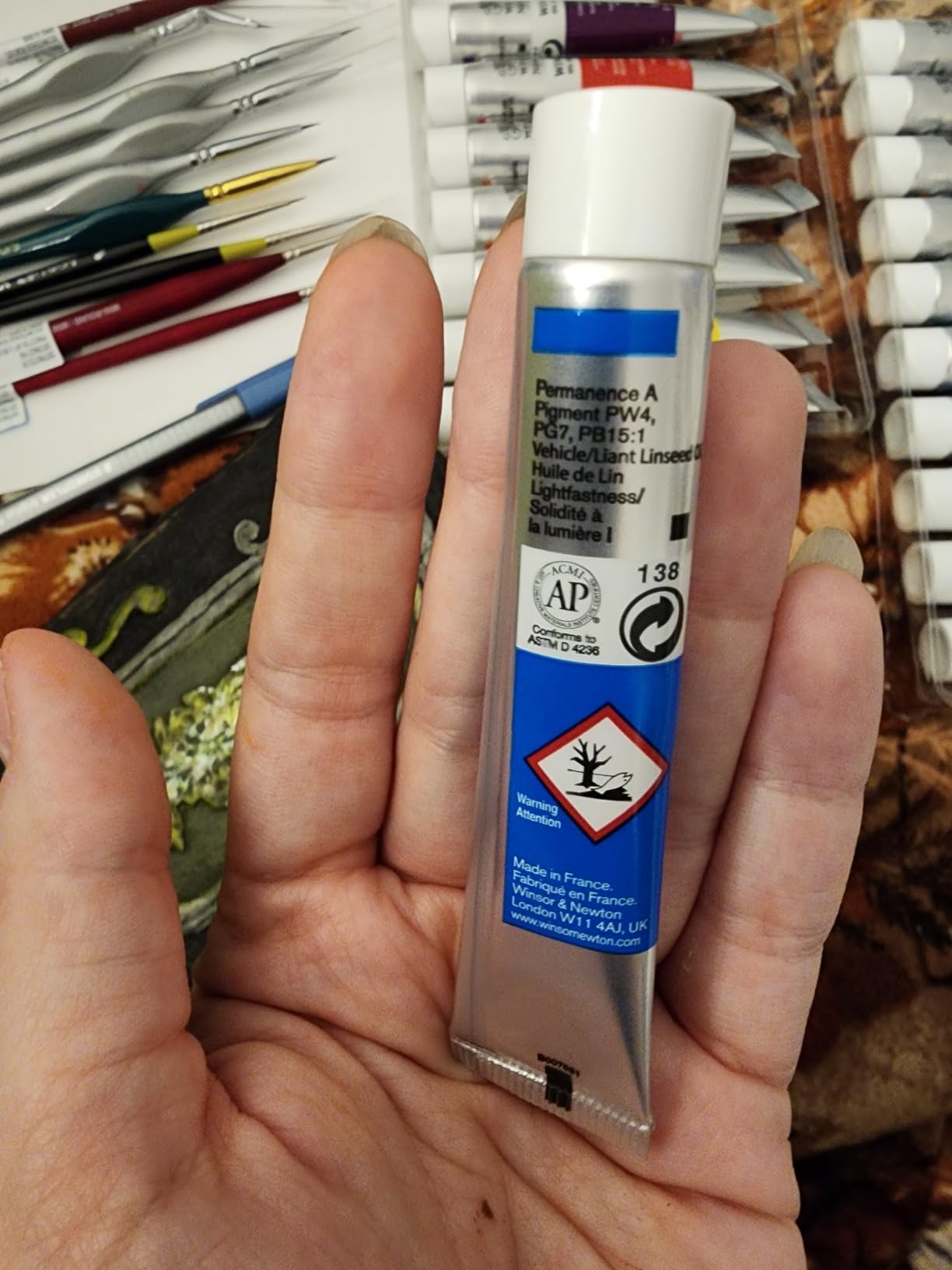 Winsor & Newton Winton Oil Color Paint, Starter Set, 10 x 37ml Tubes, 1.25 Fl Oz (Pack of 10) customer photo 2