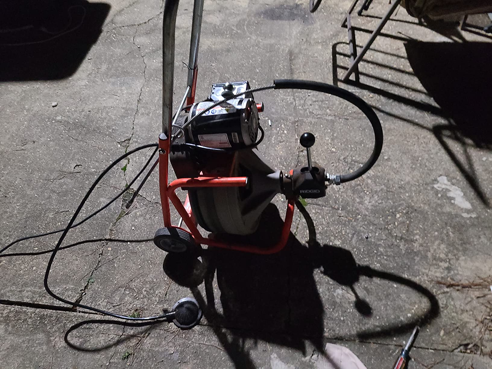RIDGID K-400 Drain Cleaning 115-Volt Drum Machine Kit with AUTOFEED Control and C-32IW 3/8 x 75' Cable customer photo 1