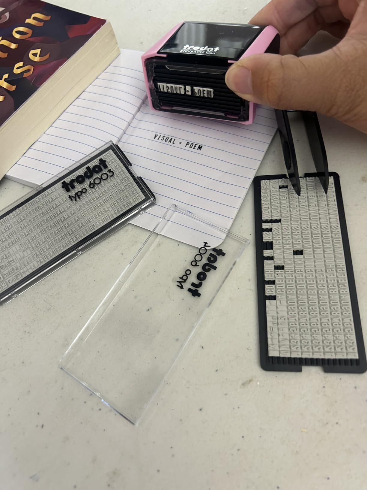 Trodat Printy 4912 Self Inking Do it Yourself (DIY) 4 line Personalized Custom Message or Address Stamp customer photo 1
