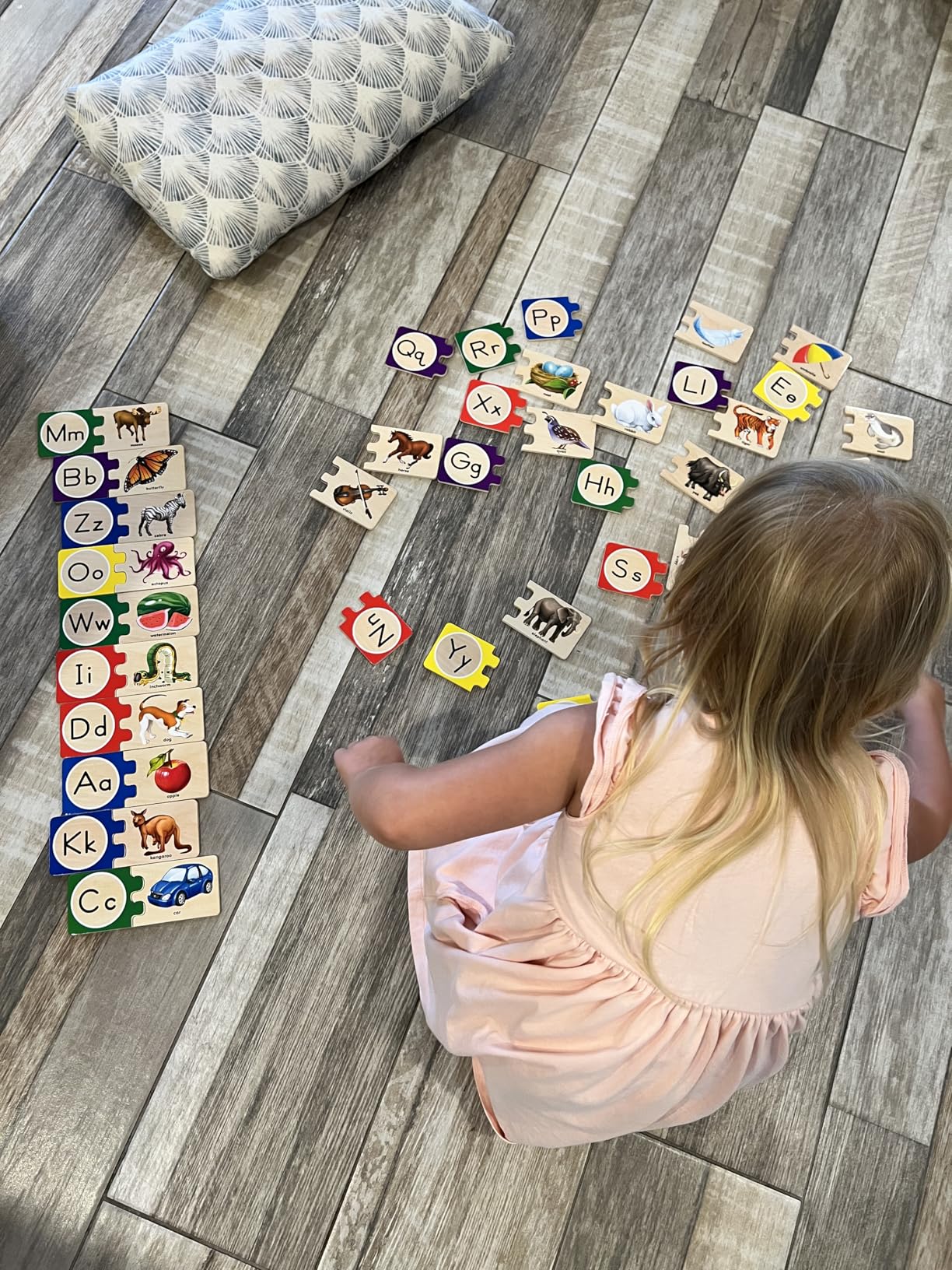 Melissa & Doug Self-Correcting Alphabet Wooden Puzzles with Storage Box (52 pcs) ABC Puzzles, Wooden Alphabet Puzzle for Kids Ages 4+ customer photo 1