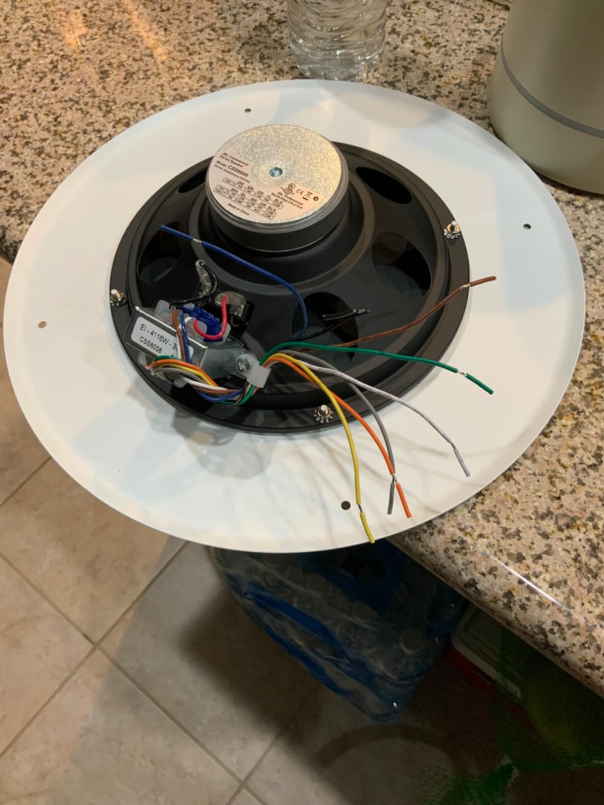 JBL Professional CSS8008 Commercial Series Round Ceiling Speaker, 8 inch. 5-Watt Multi-Tap Transformer for 100V, 70V and 25V Distributed Lines. Single Speaker. White and Paintable customer photo 2
