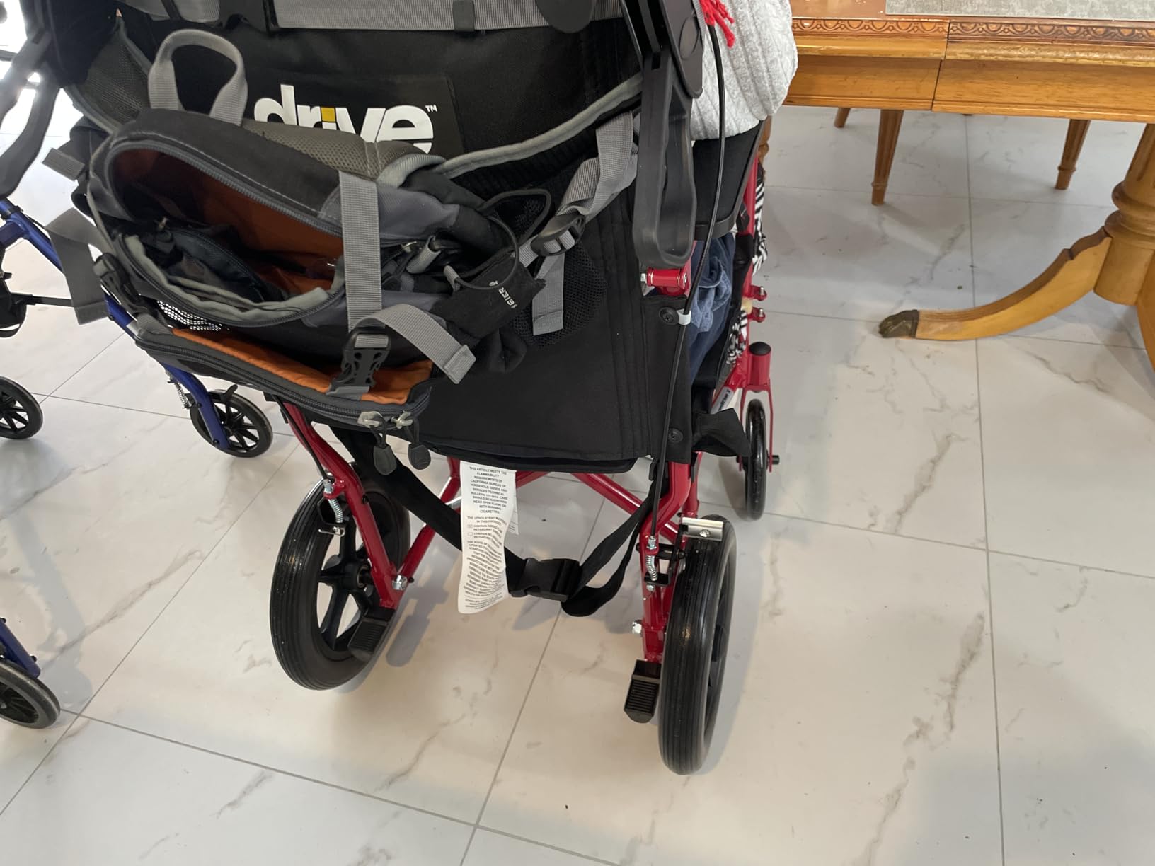 Drive Medical Lightweight Expedition Folding Transport Wheelchair - Ultra Lightweight Mobility Support - Strong Aluminum Frame - Hand Brakes - Compact Folding Travel Chair customer photo 1
