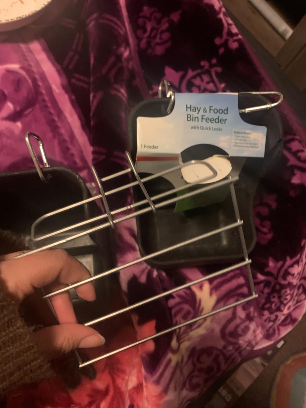 Kaytee Hay & Food Bin Feeder With Quick Locks For Pet Rabbits, Chinchillas, Guinea Pigs and Other Small Animals customer photo 2