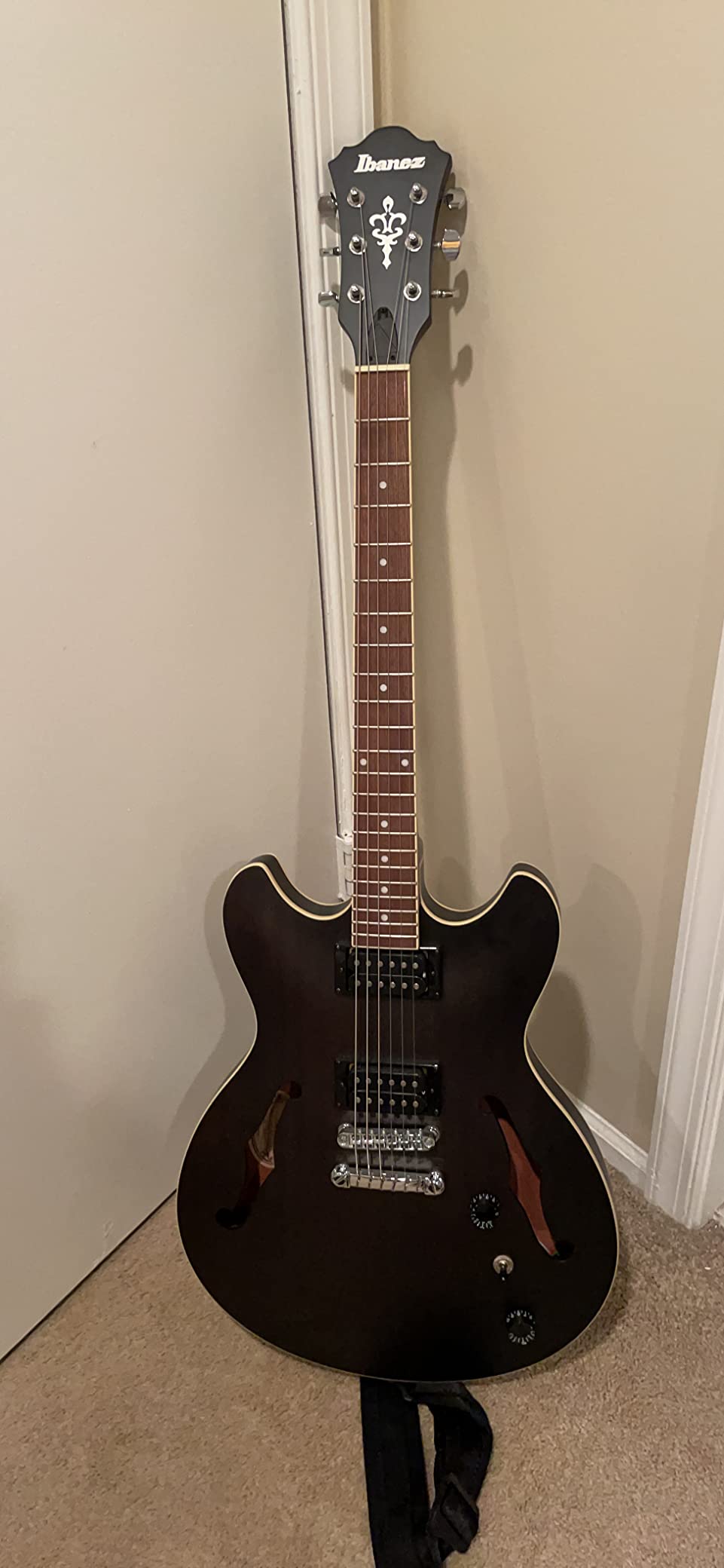 Ibanez Artcore AS53 Semi-Hollow Body Electric Guitar, Transparent Black Flat customer photo 2