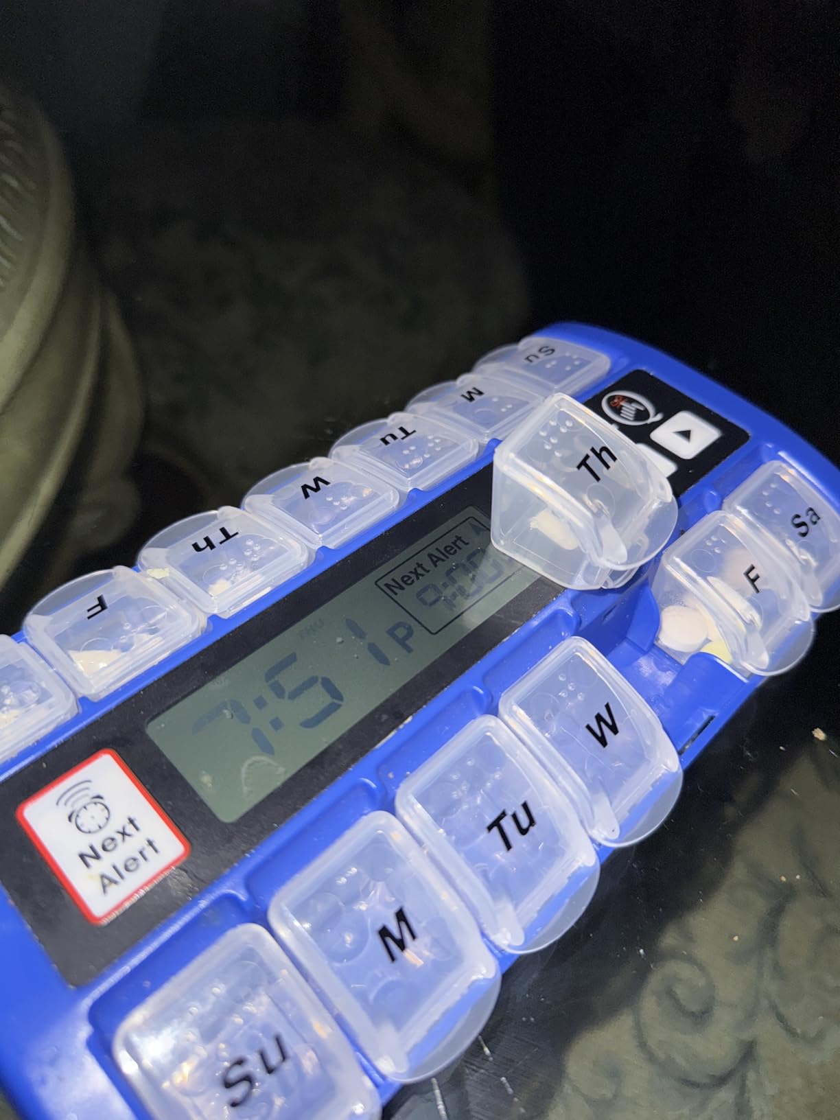 Digital Pill Box with Alarms - Pill Organizer with Flashing Lights & Beeping Reminders - Monthly Pill Dispenser for Seniors, Dementia, Alzheimer's, Medication & Vitamin Management customer photo 2