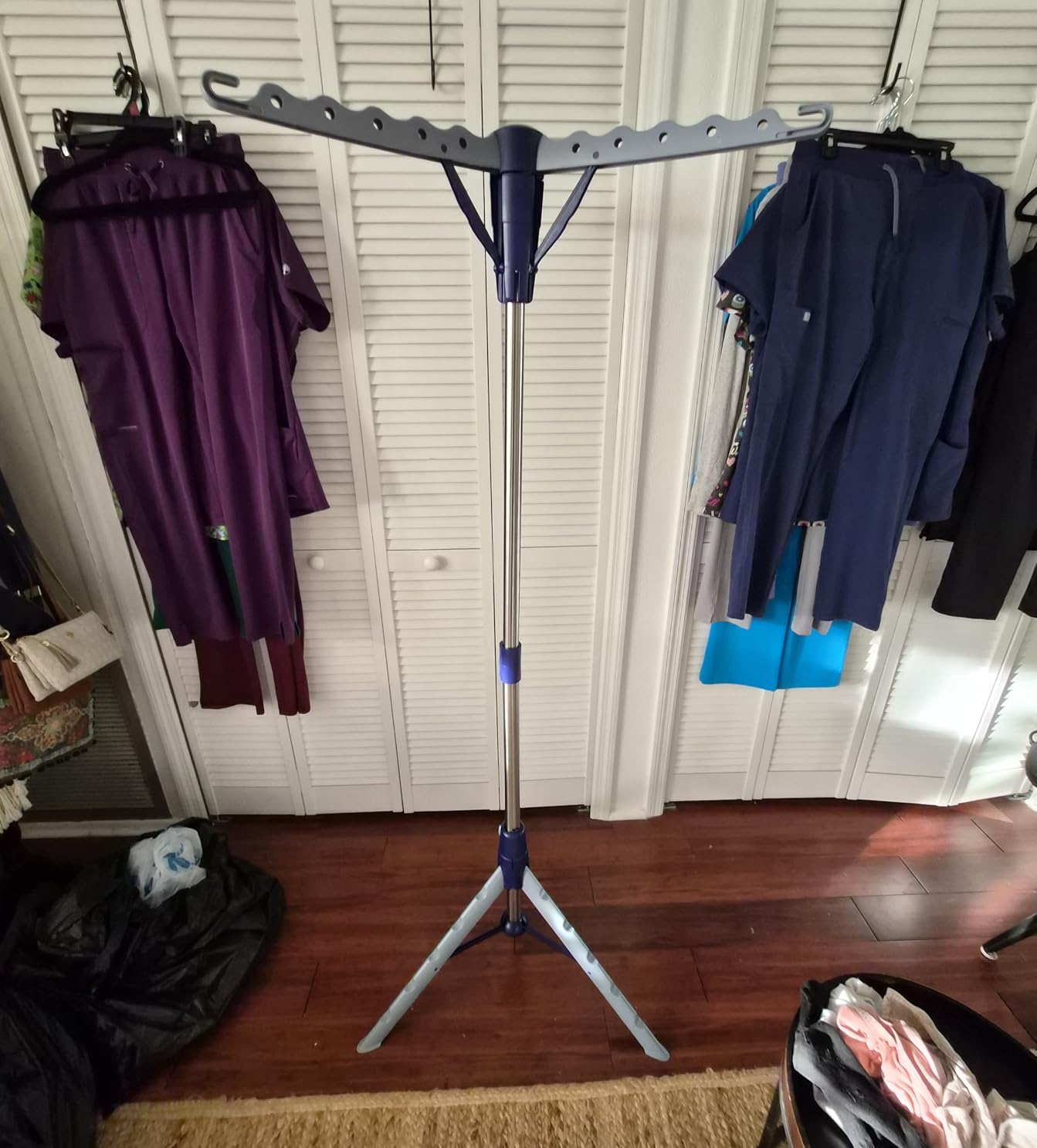 Honey-Can-Do Steel Tripod 64-Inch Folding Clothes Drying Rack - Space-Saving Collapsable Clothes Rack, Durable Clothes Dryer Stand for Laundry Room, 3 Rotatable Arms for 30 Hangers customer photo 1