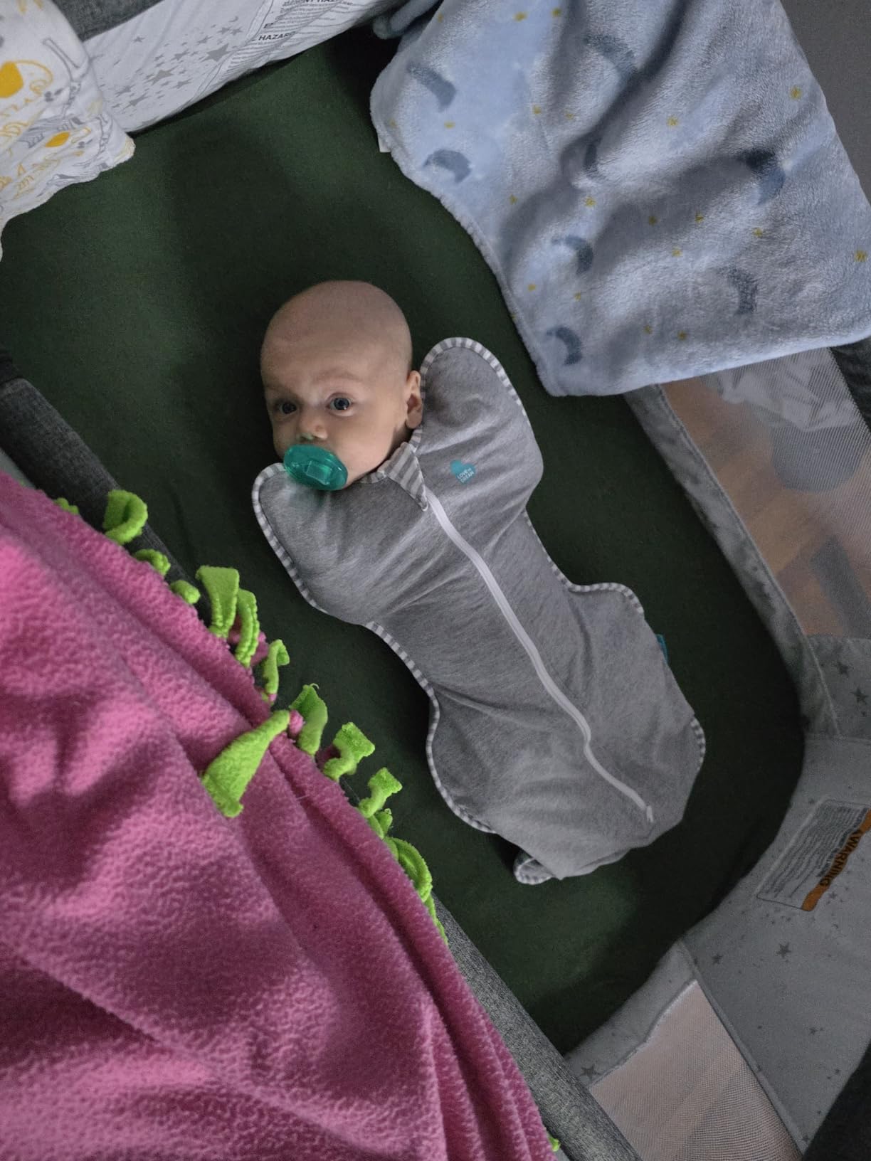 Love to Dream Swaddle UP, Baby Sleep Sack, Self-Soothing Swaddles for Newborns, Improves Sleep, Snug Fit Helps Calm Startle Reflex, New Born Essentials for Baby, Small 8-13lbs, Gray customer photo 2