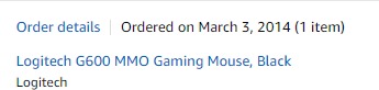 Logitech G600 MMO Gaming Mouse, RGB Backlit, 20 Programmable Buttons customer photo 1